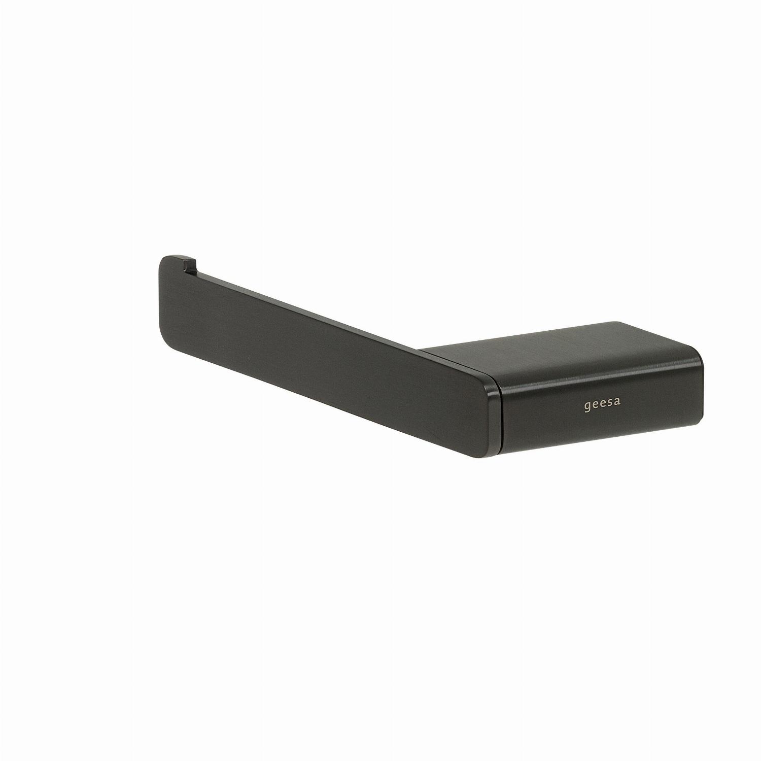 Geesa Shift toiletrolhouder zonder klep zwart metaal geb. (links) 919909-09-L