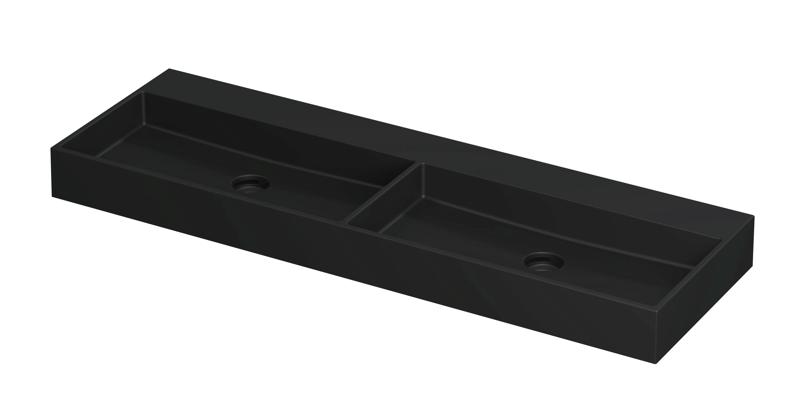INK United wast. porselein dubbel z. krgt. incl. click plug en verb. overl. 0206144 Mat zwart