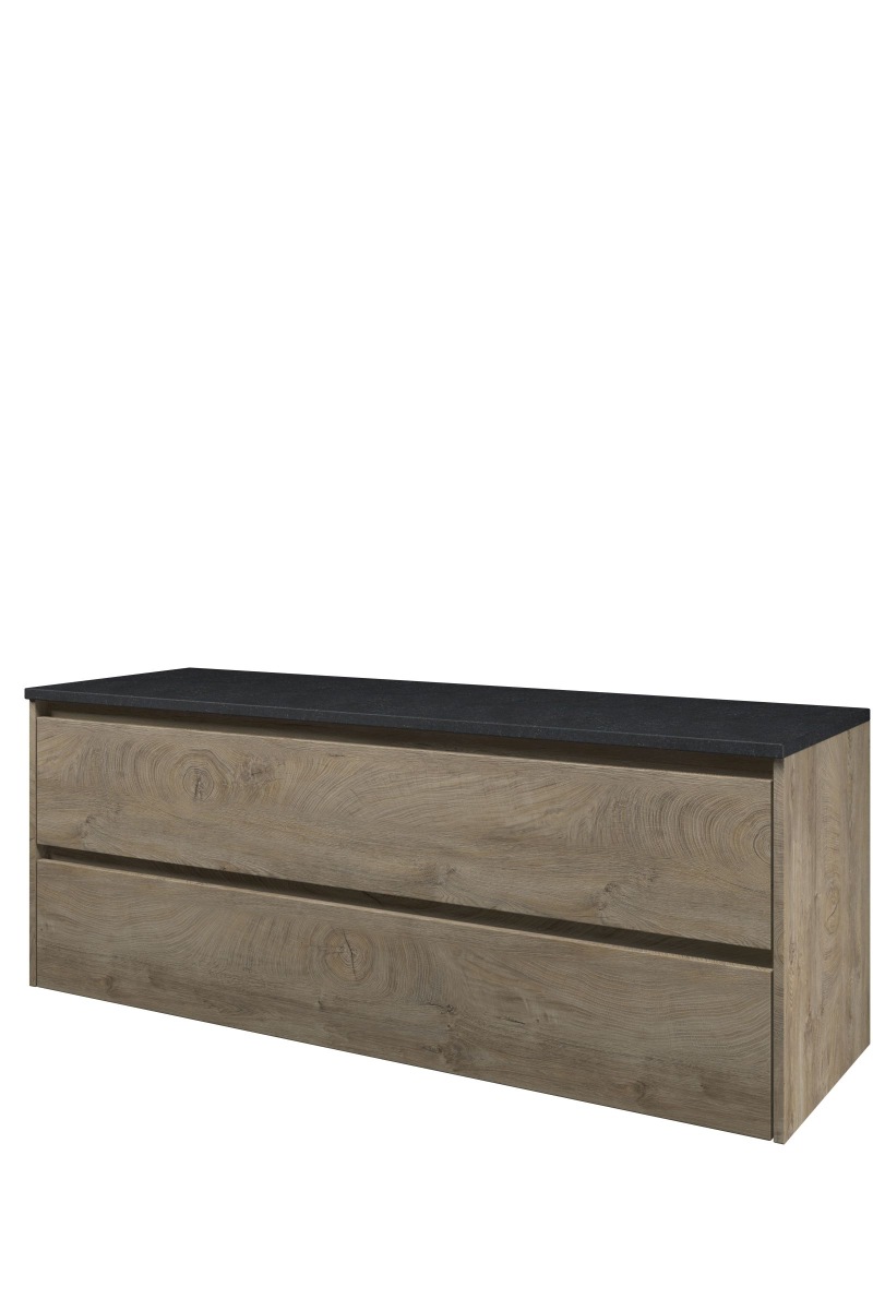 Proline Top afdekplaat hardsteen onderk. symm. DBSB140RO H540xB1400xD460 Raw oak / Blue stone