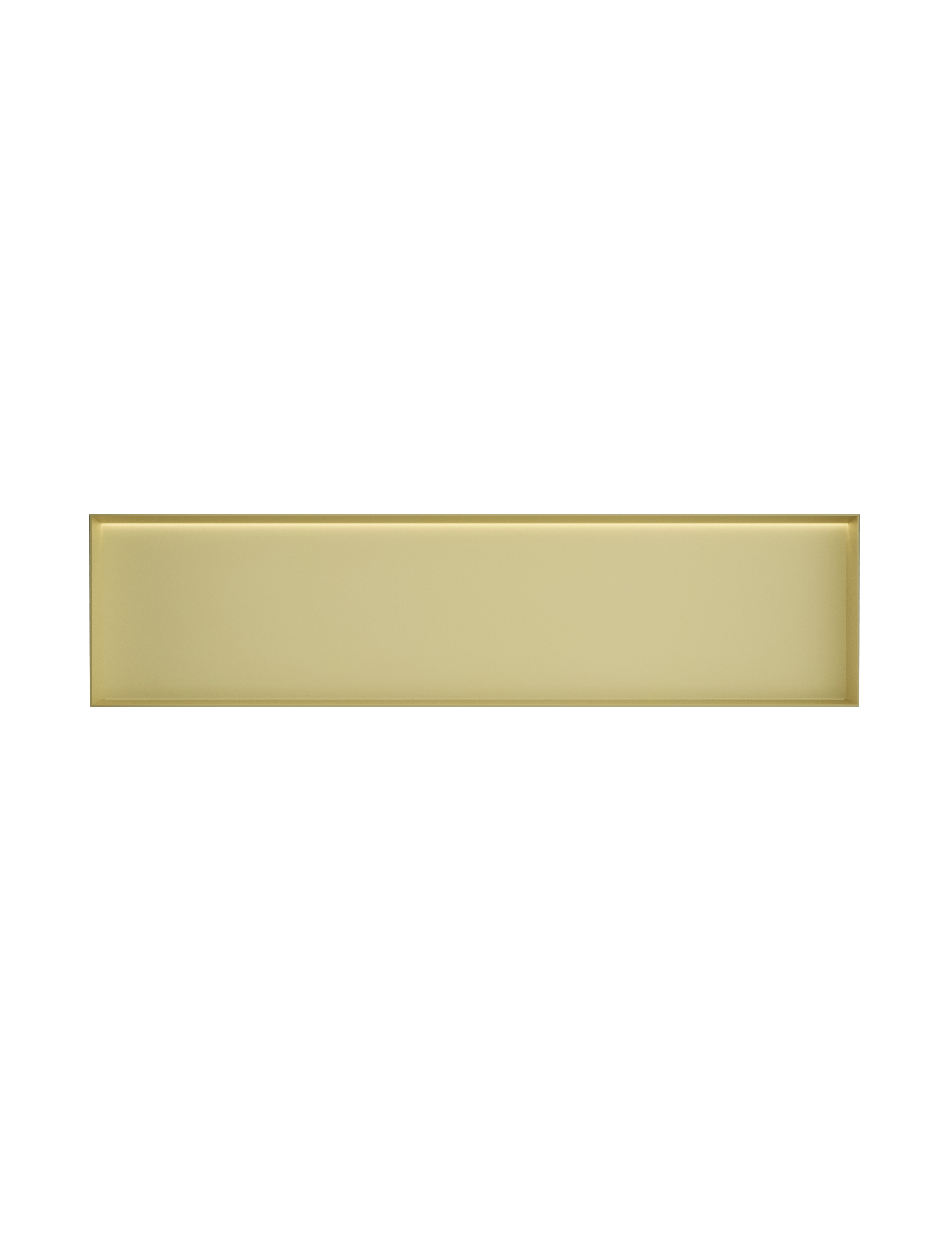 Hotbath More inbouwbox of inbouwnis 30x120x10cm frameless + LED BOX120FLBBP Geborsteld messing PVD
