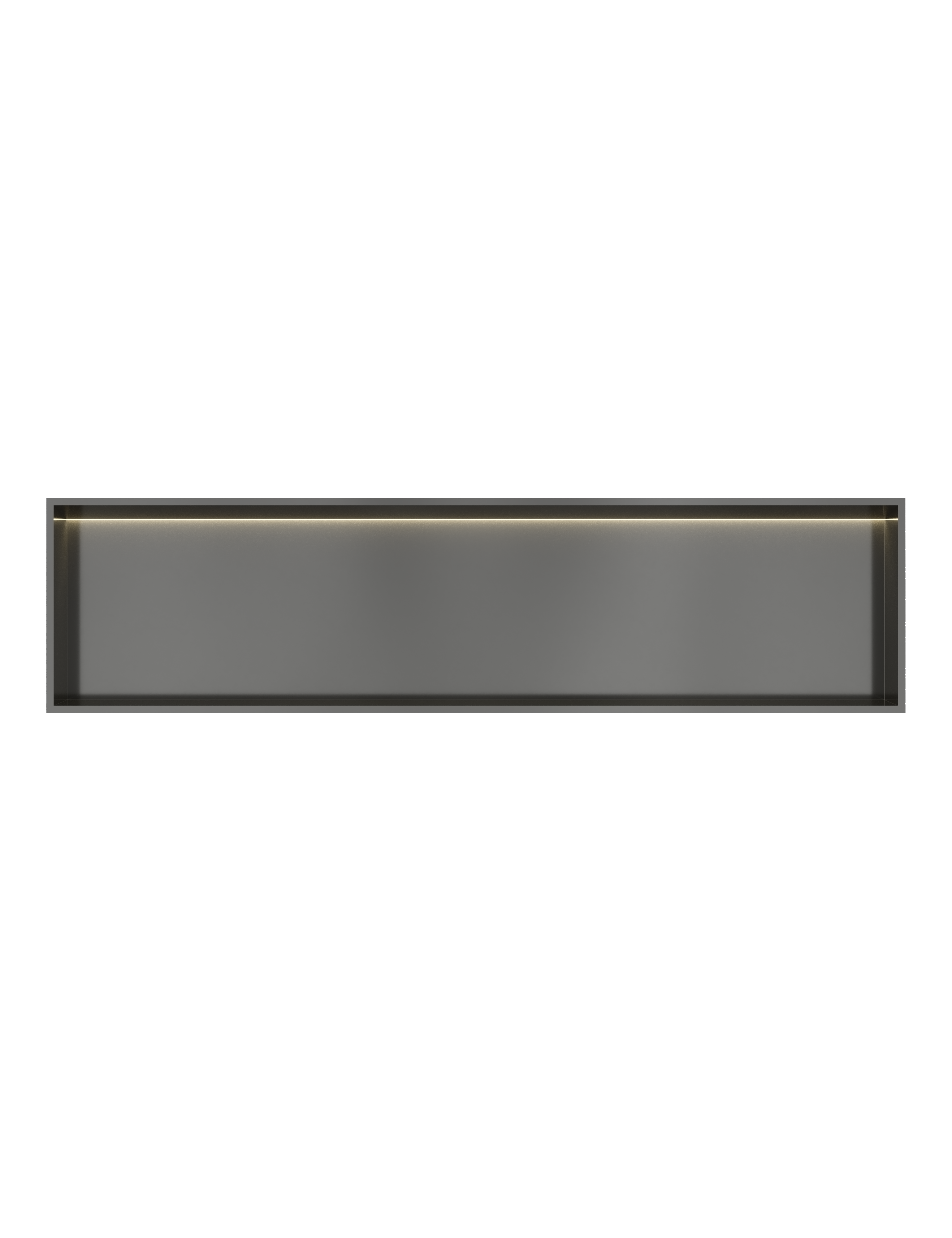 Hotbath More inbouwbox of inbouwnis 30x120x10cm with LED IP44 BOX120LBGP Geborsteld gunmetal PVD