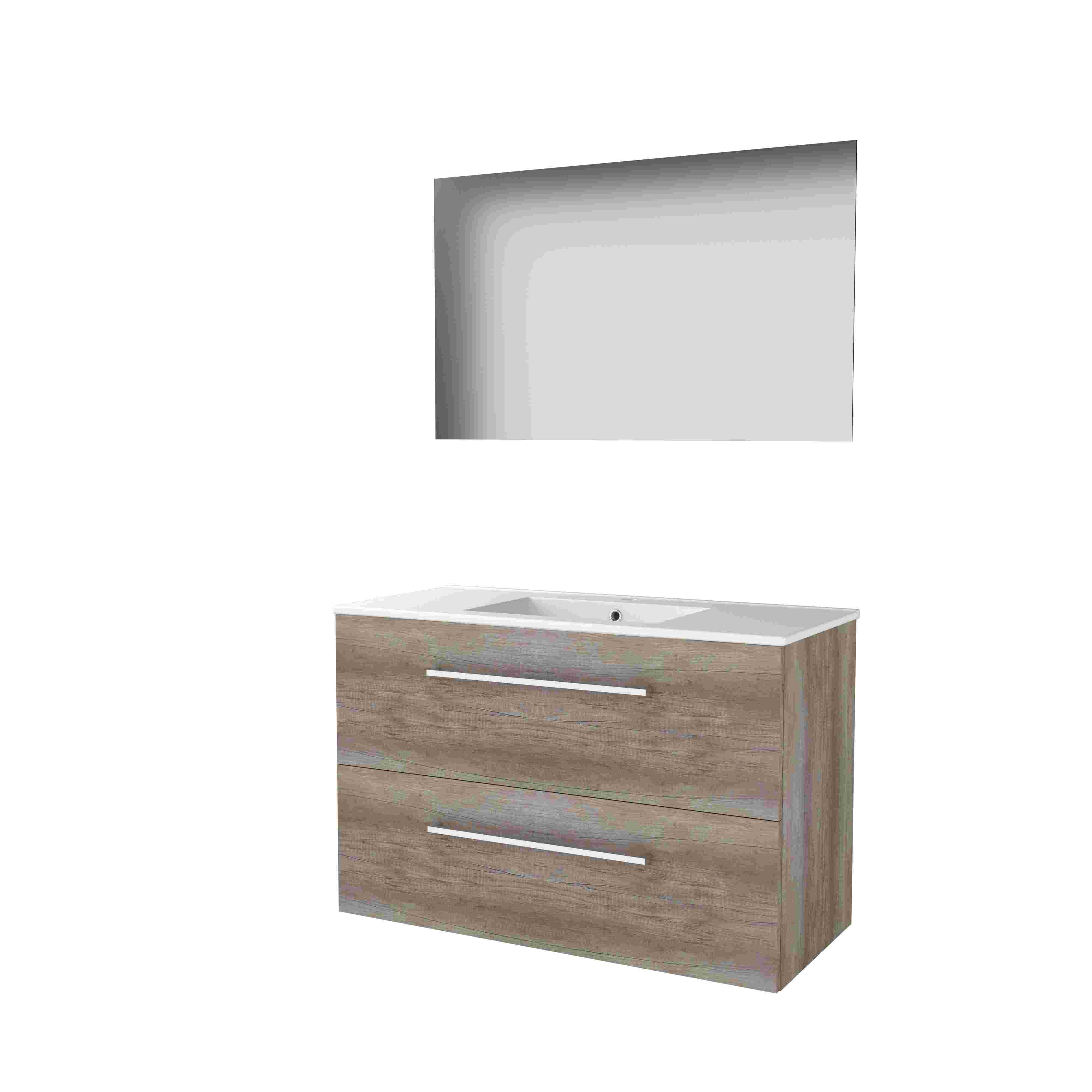 Basic Ultimate 46 onderk. m. gr. incl. 2 la + pors. wast. incl. 1 krgt. incl. spg. m. LED ind. o+b B1000xD460 Scotch Oak / 1813755