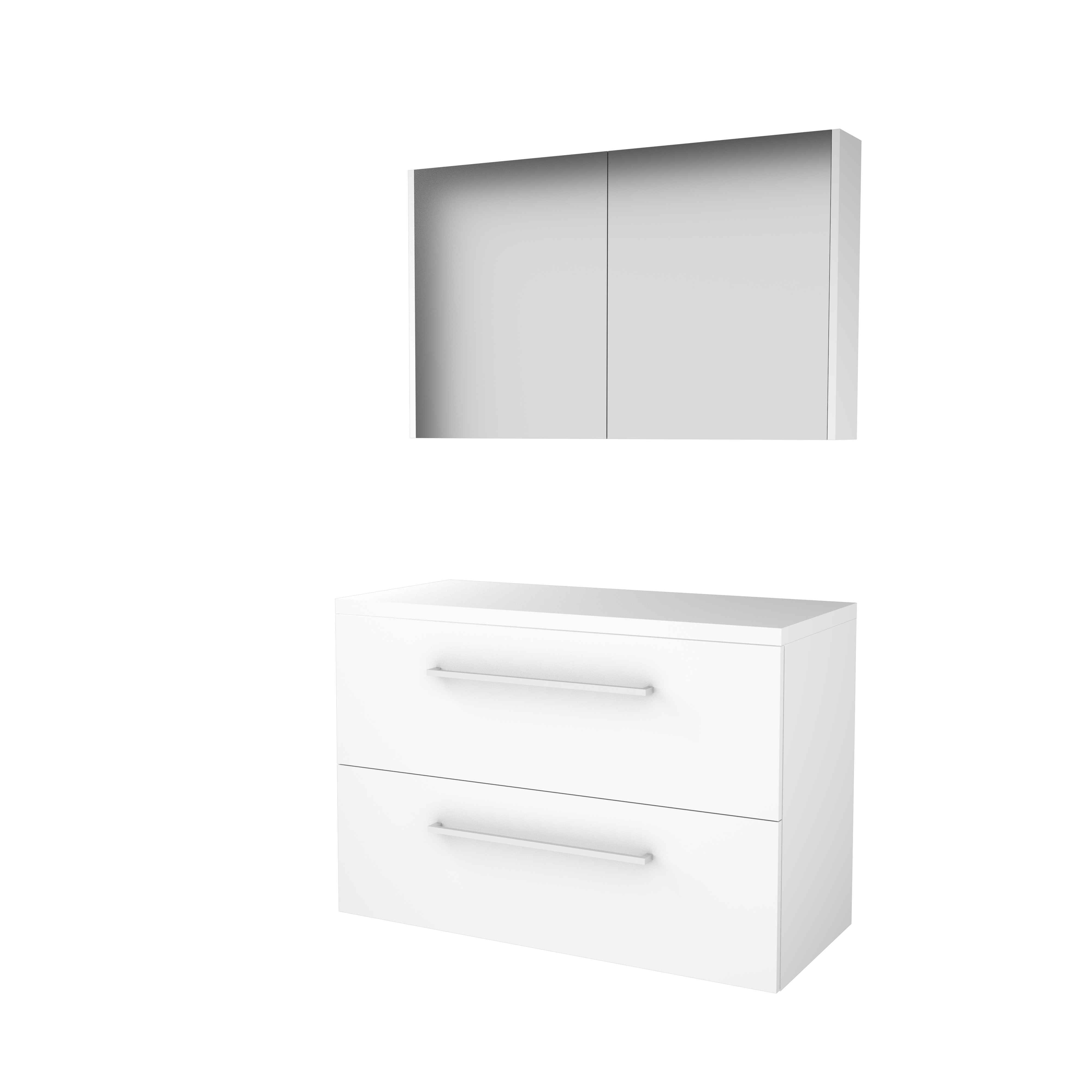Basic Comfort 46 onderk. m. gr. incl. 2 la + afdekplaat incl. sp.kast B1000xD460 Ice White / 1813645