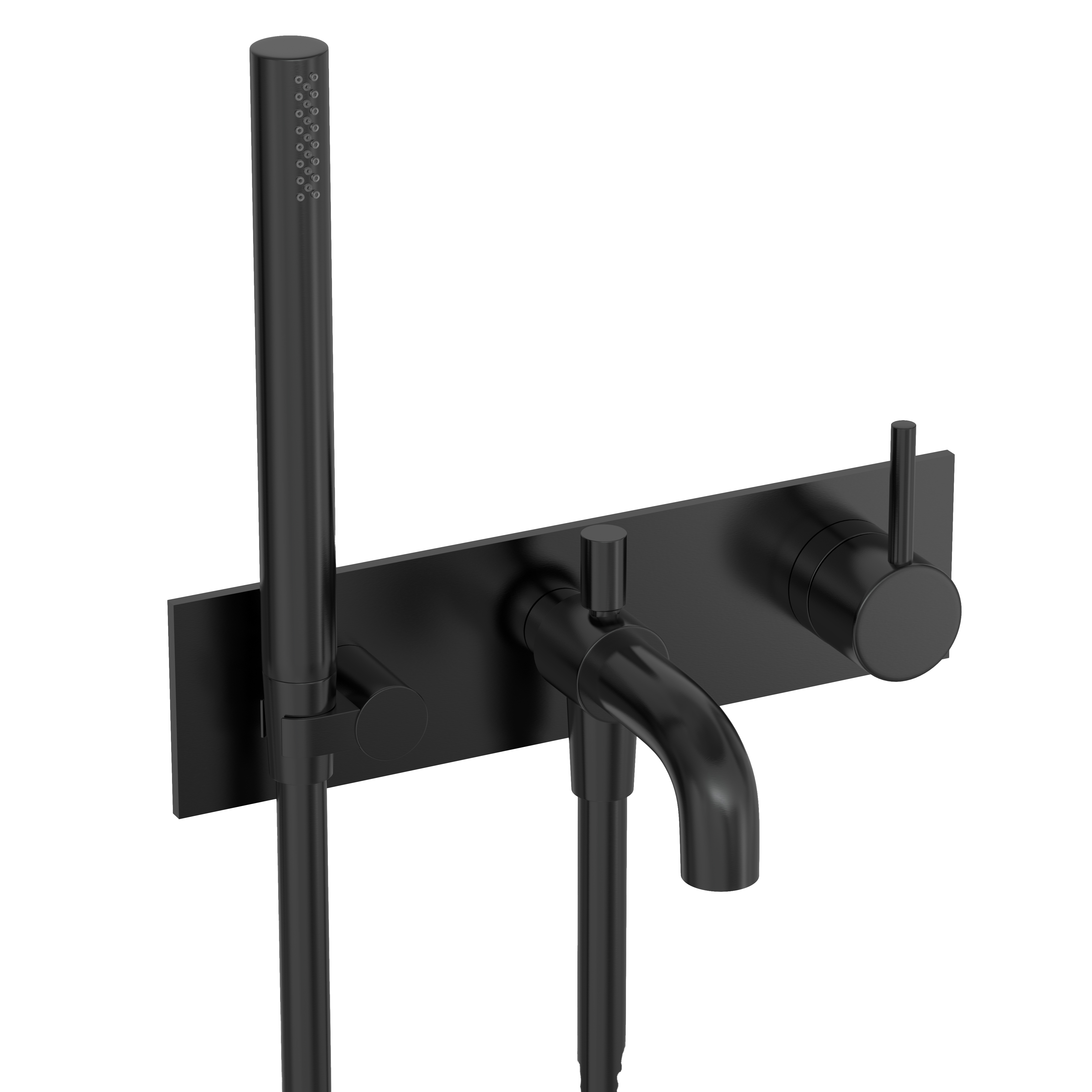 Hotbath Cobber afbouwdeel inbouw douche/badmengkraan CB127EXTMBP Geborsteld zwart PVD