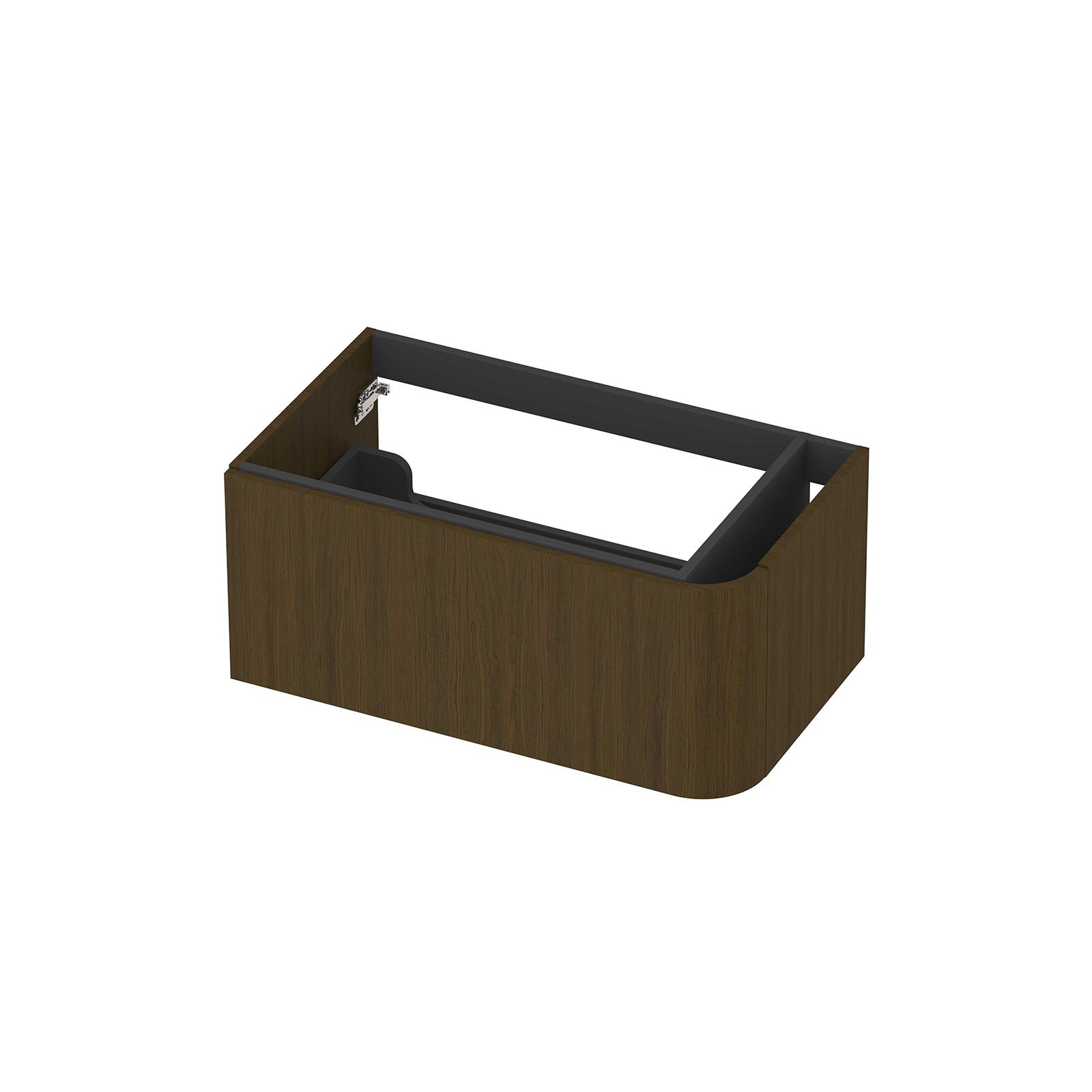 INK Concept R R. afger. onderkast fineer 1 lade softclose tbv grepen 1255222 Shadow veneer B800xD450xH350