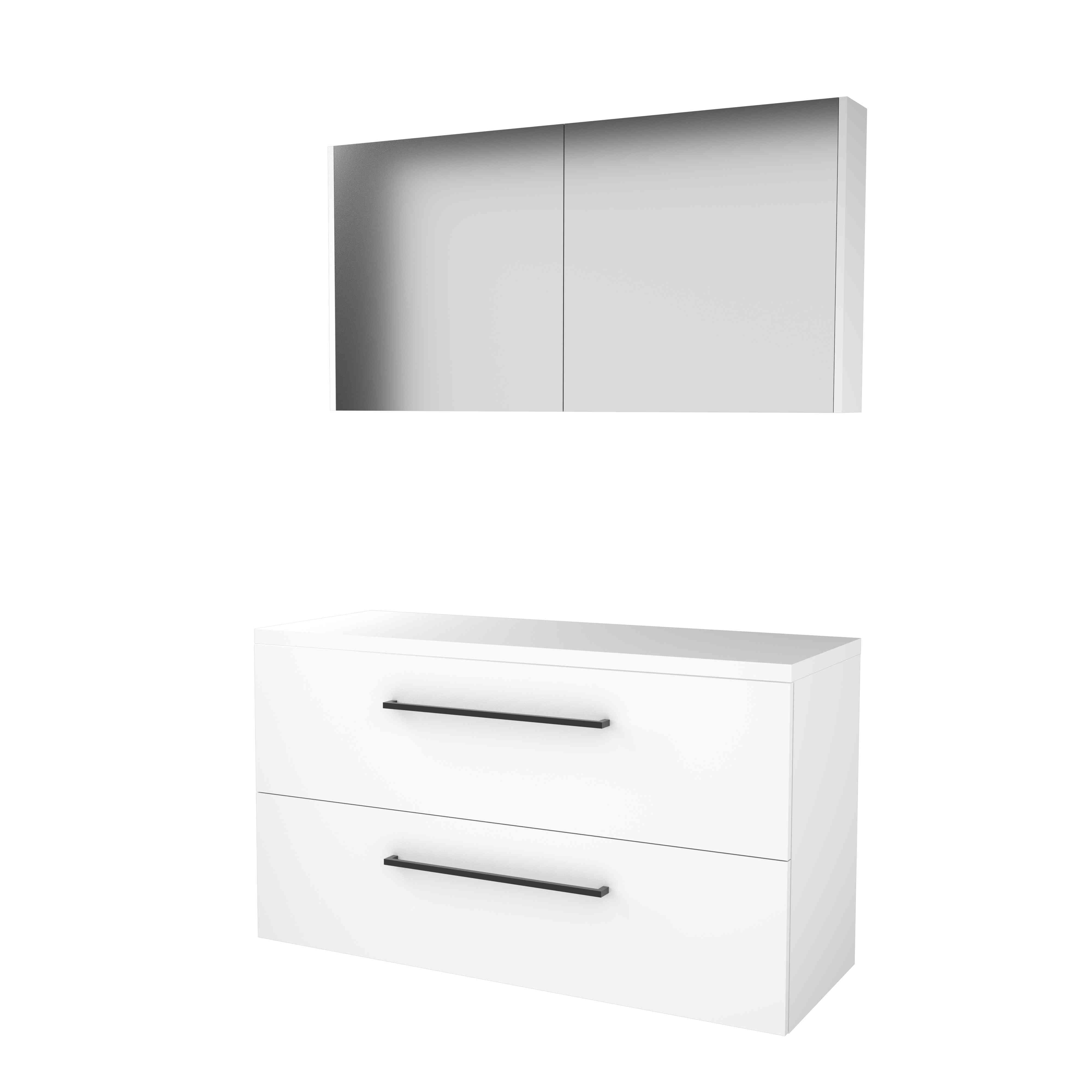 Basic Comfort 46 onderk. m. gr. incl. 2 la + afdekplaat incl. sp.kast B1200xD460 Ice White / 1813648
