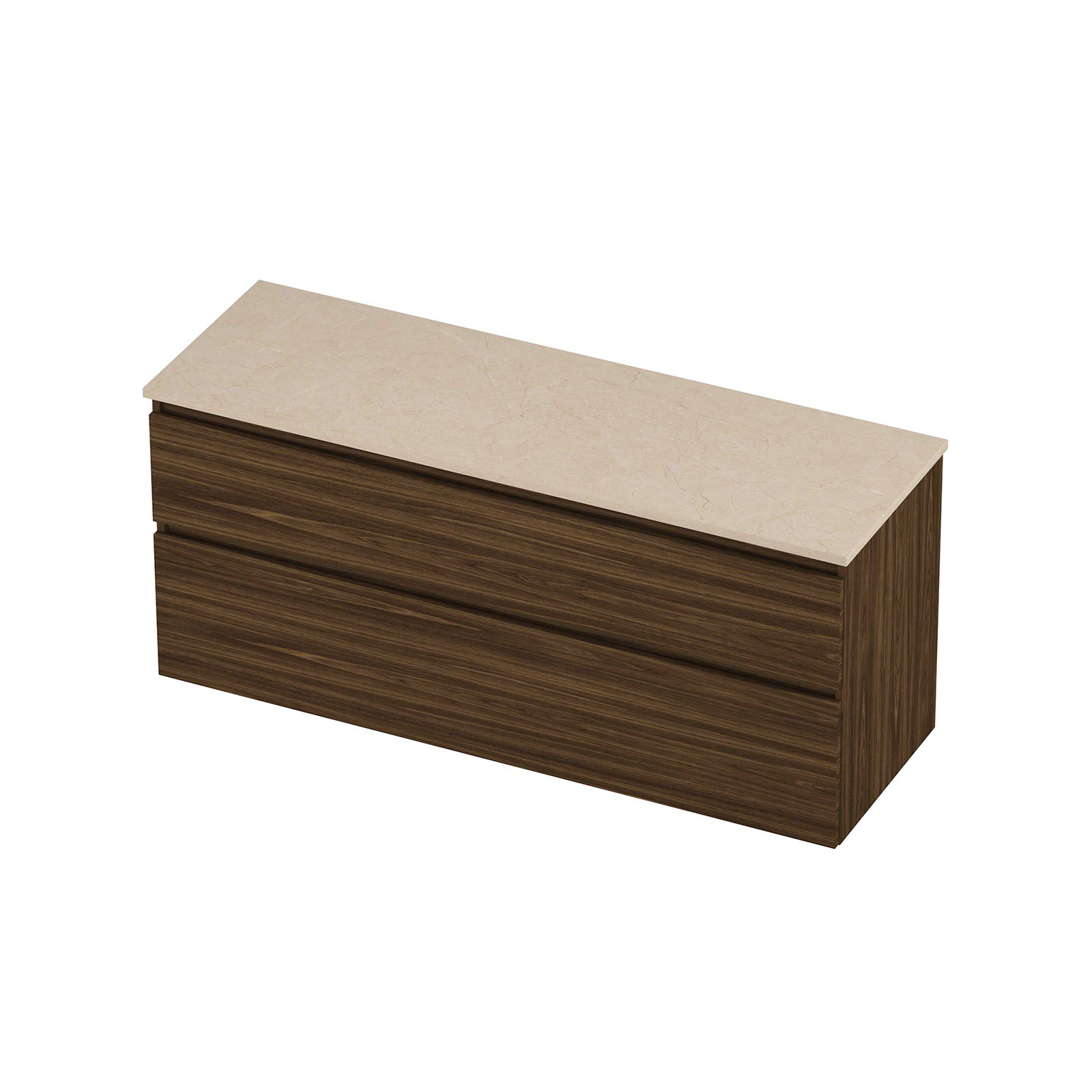 Proline Set Top afdekplaat hardsteen en onderk. a-sym. DSSC140CA Sand stone/Cabana oak 140x46x55