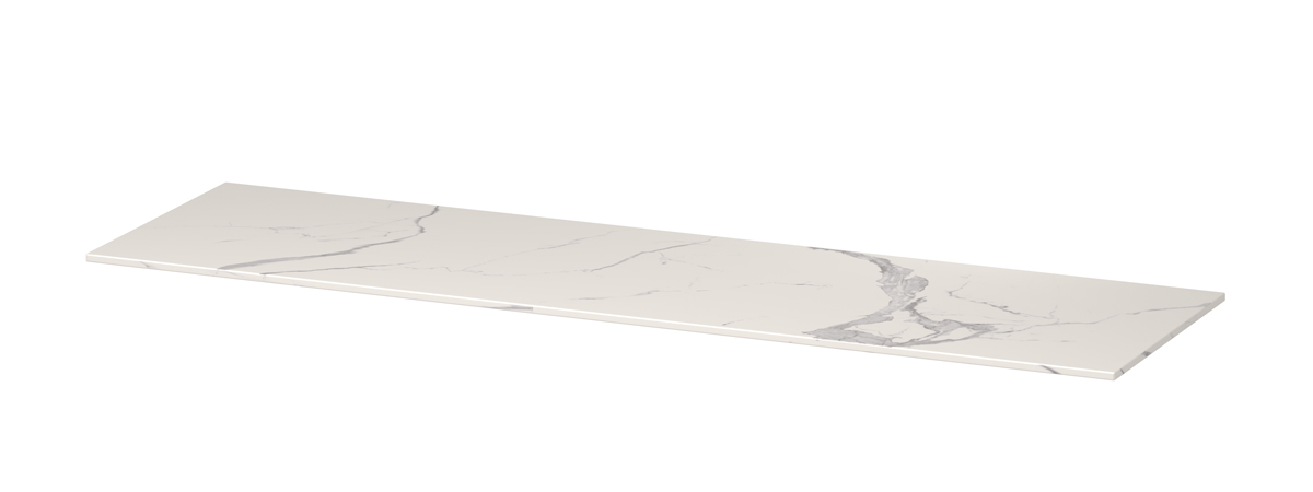INK Afdekplaat van keramische slab zonder uitsparing H10xB1600xD450 Statuario glans / 210253