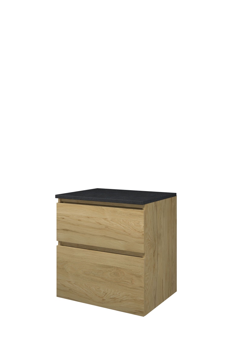 Proline Top afdekplaat hardsteen onderk. a-symm. DBSC60IO H620xB600xD460 Ideal oak / Blue stone