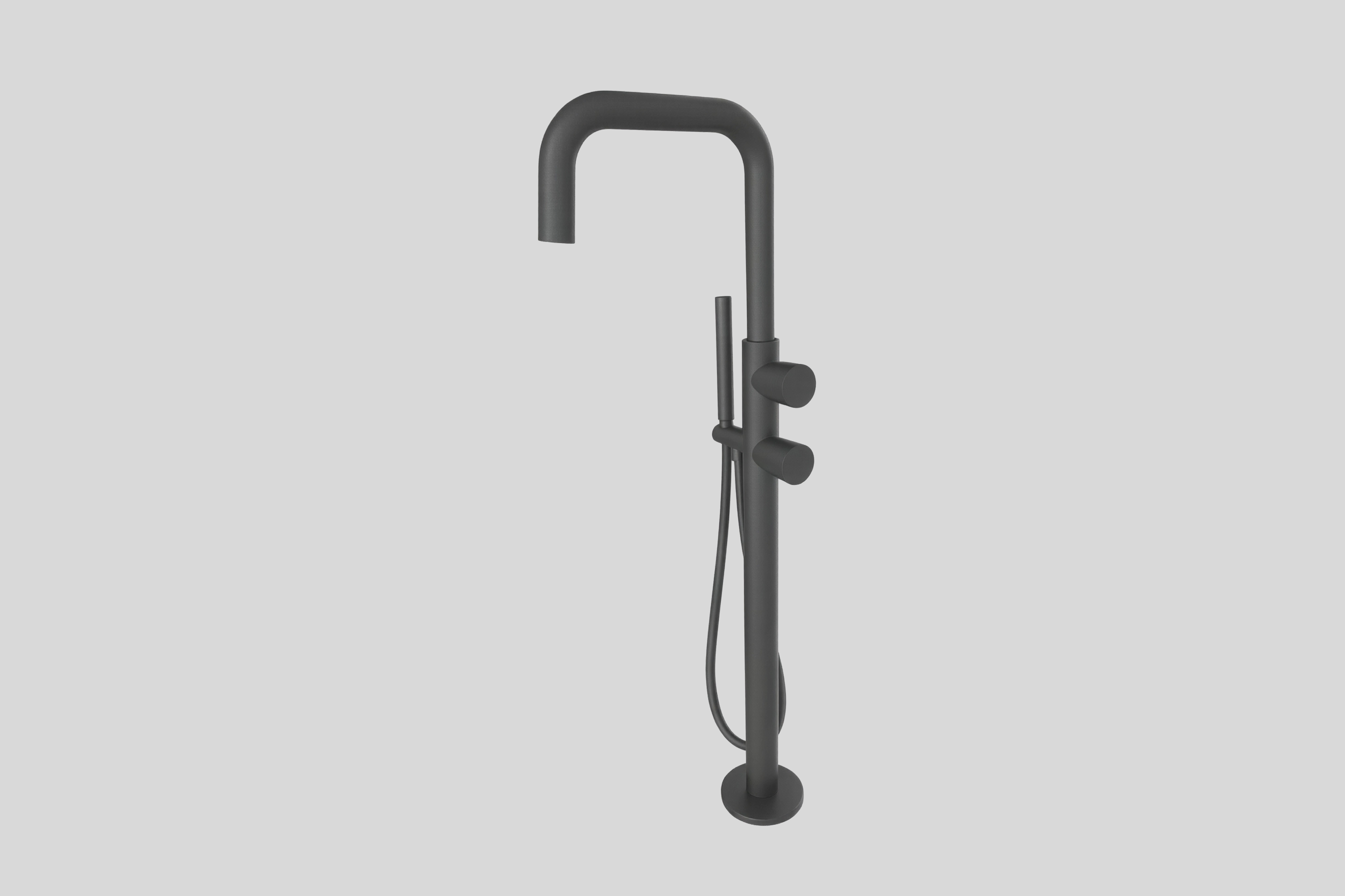 Lagoo Como Vrijstaande highflow badmengkraan afbouwdeel m. mixer en handdouche staaf CM3214MB Matt Black