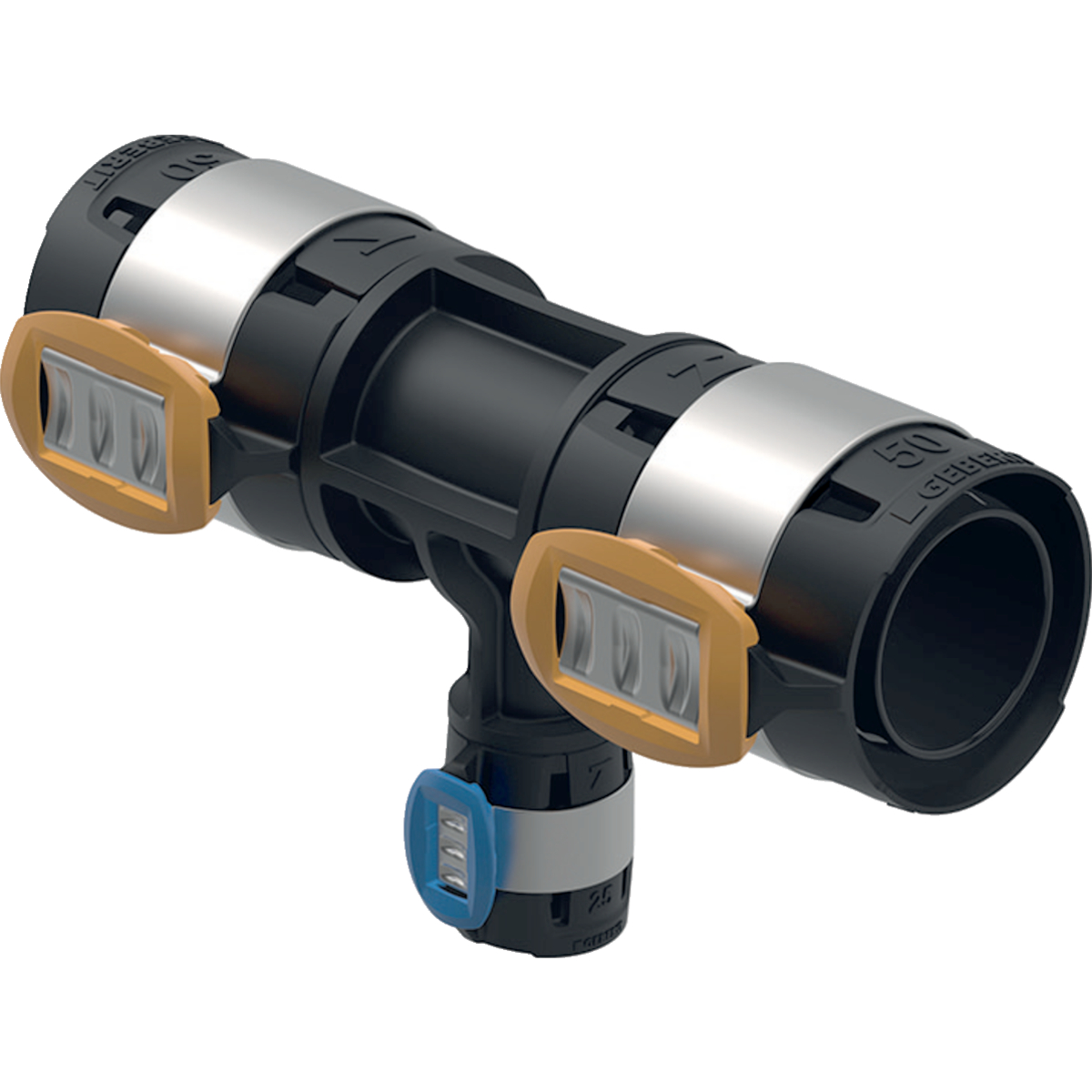 Geberit FlowFit verloop T-stuk PPSU 63-25-63 620.106.00.1