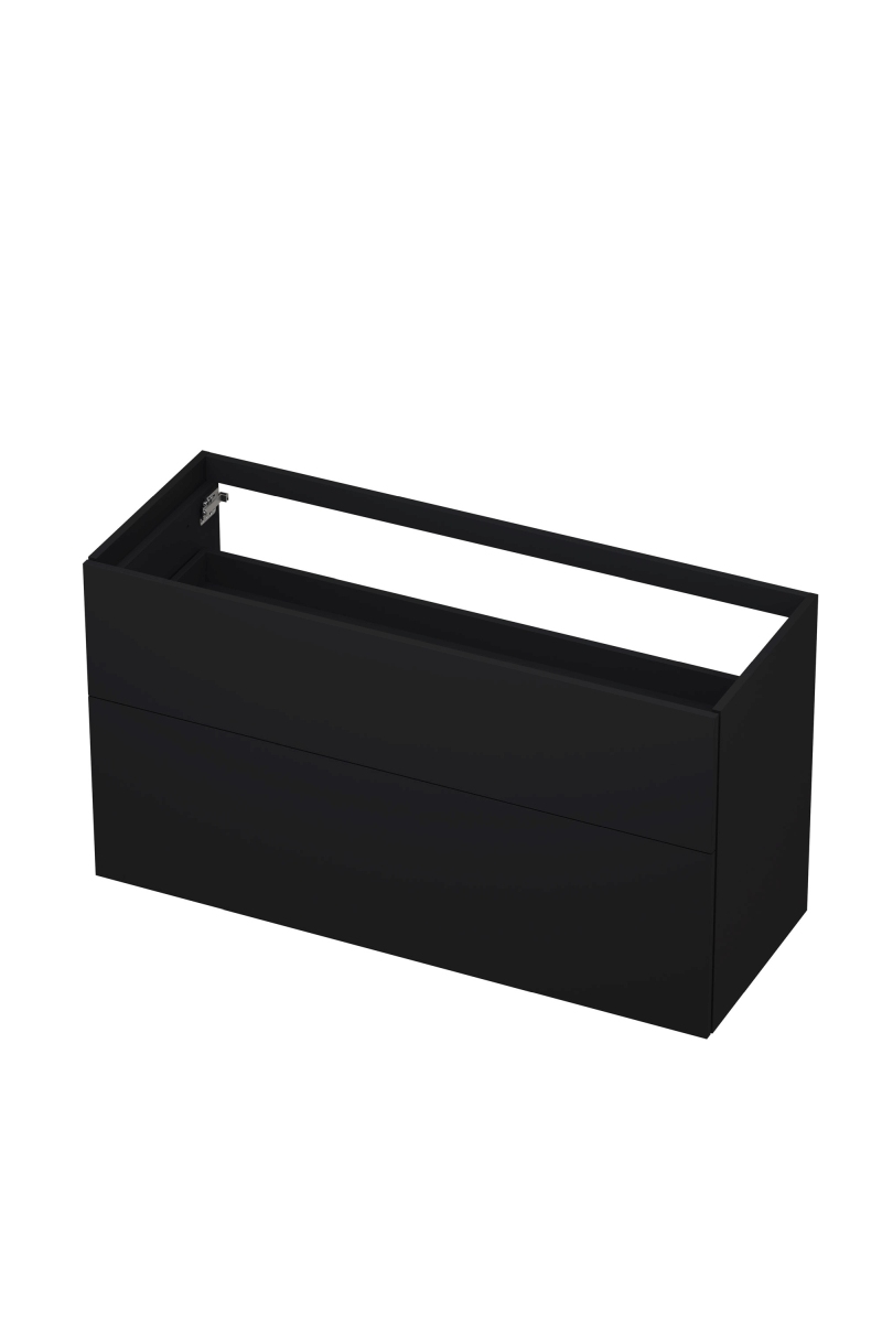 INK onderk. 2 laden push to open 65cm gelakt 1259206 Mat zwart H650xB1200xD450