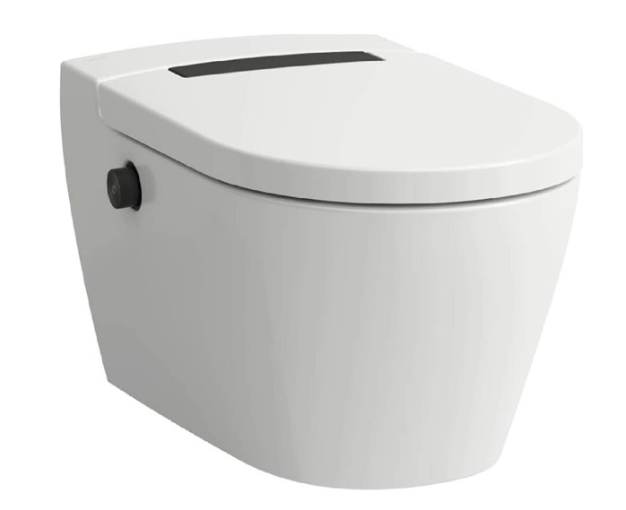 Laufen Cleanet Auria Plus Douche-wc flush 2.0 rim. auto-open + verw. zitting + Wi-Fi UV fohn + verl. H8208414040001 lcc wit - Titanium mat zwart