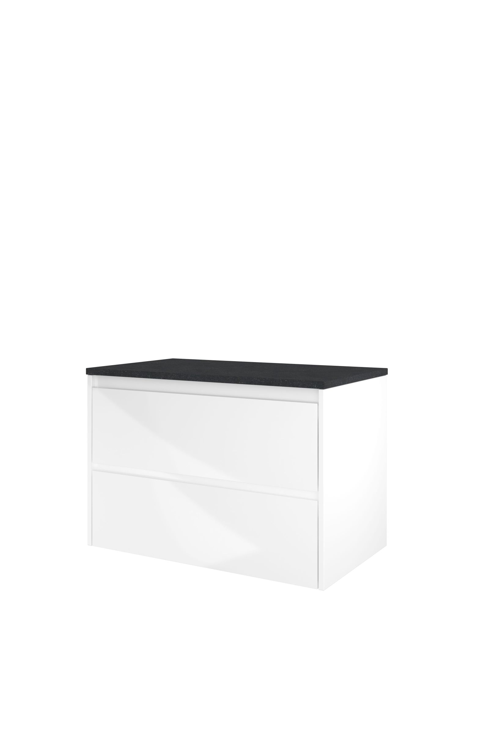 Proline Top afdekplaat hardsteen onderk. symm. H540xB800xD460 Glans wit/Blue stone / 1817884