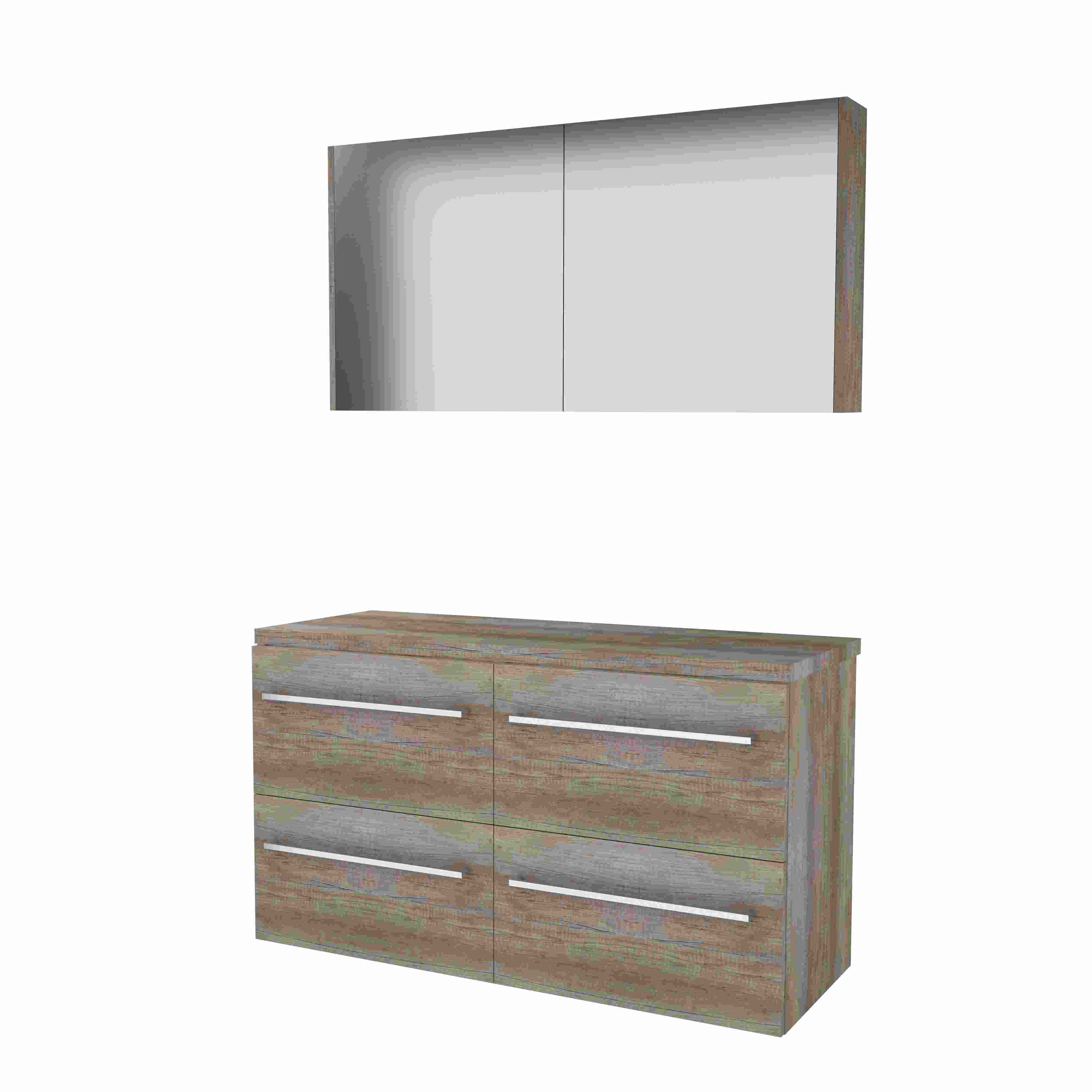 Basic Comfort 46 onderk. m. gr. incl. 4 la + afdekplaat incl. sp.kast B1200xD460 Scotch Oak / 1813653