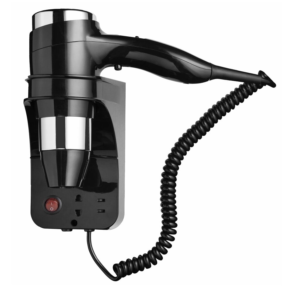 Geesa Haardroger 1600 W. 3 snelheden scheerstopcontact 916478 zwart/chroom
