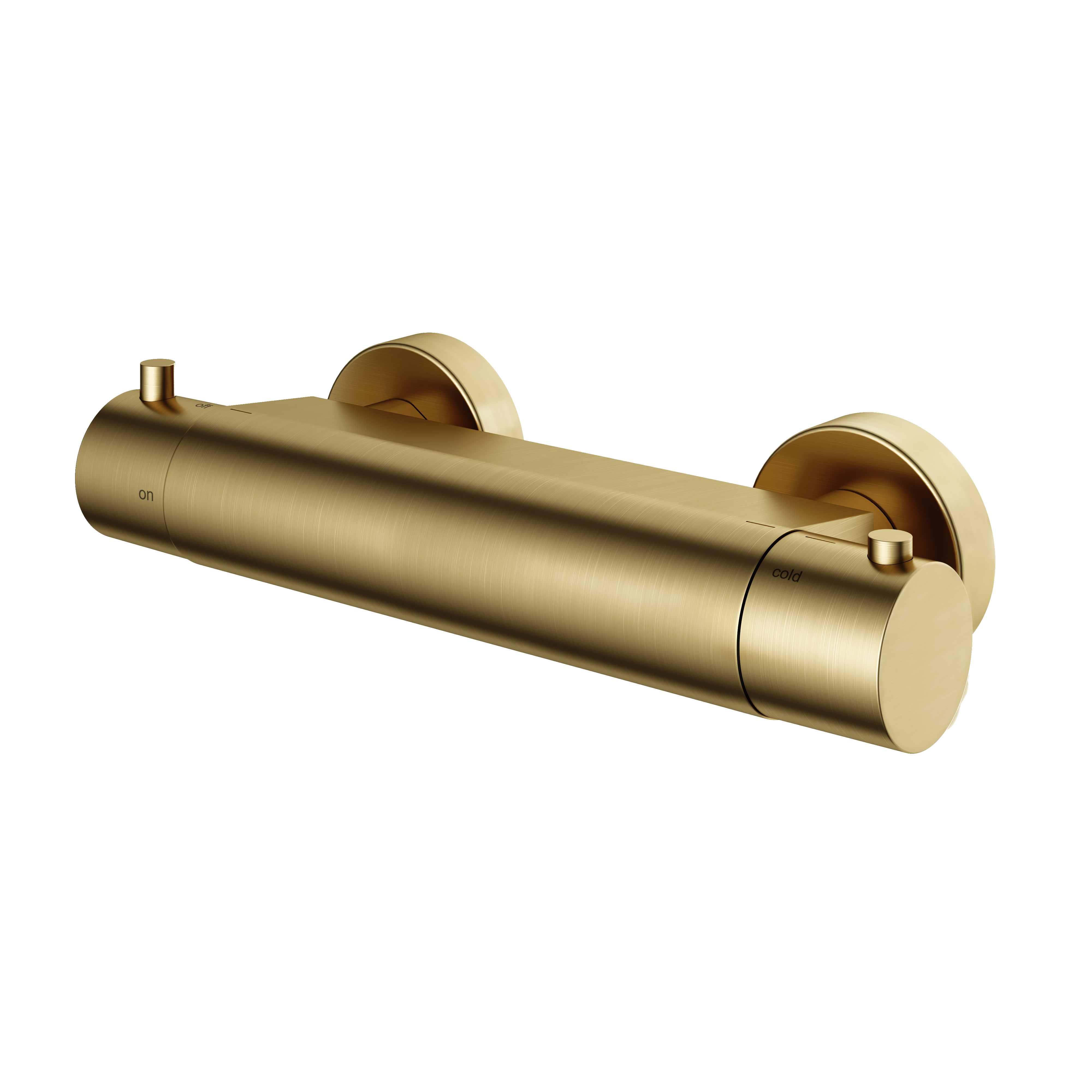 Hotbath Cobber thermostatische douchemengkraan met 1/2 doucheslang onderaansluiting B008BBP Geborsteld messing PVD