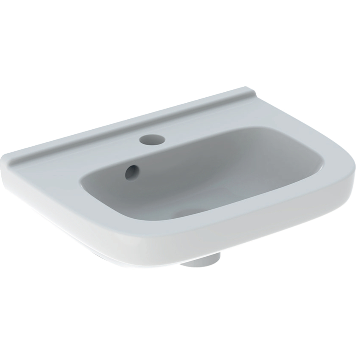 Geberit 300 Basic fontein 40x25cm m. kraangat rechts m.overl. S8400200001G Wit Tect