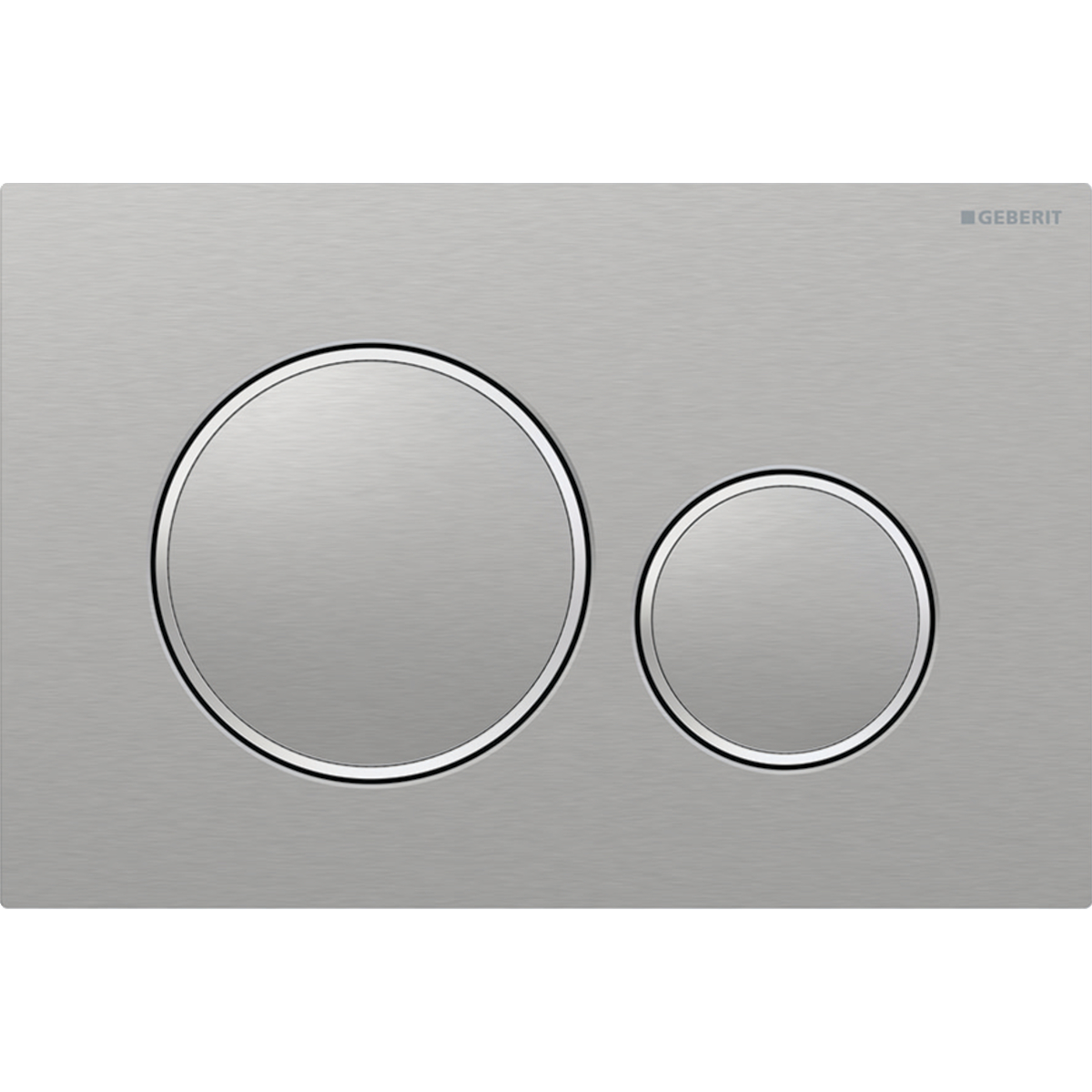 Geberit Sigma20 bedieningsplaat 2- toets round geborsteld rvs - gepolijst - geborsteld 115.882.SN.1