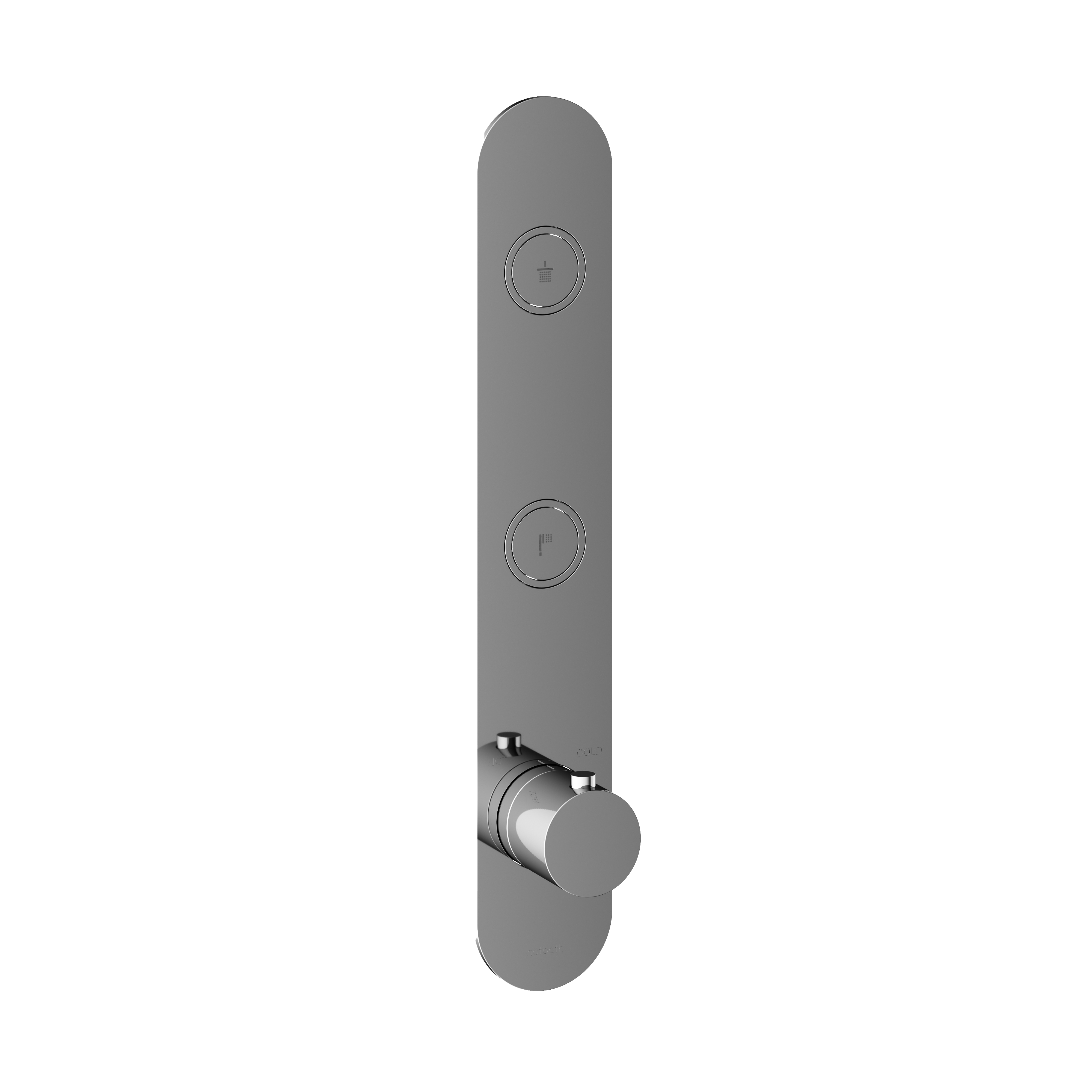Hotbath Cobber afbouwdeel inbouwthermostaat met 2 pushbuttons PB066EXTCR Chroom