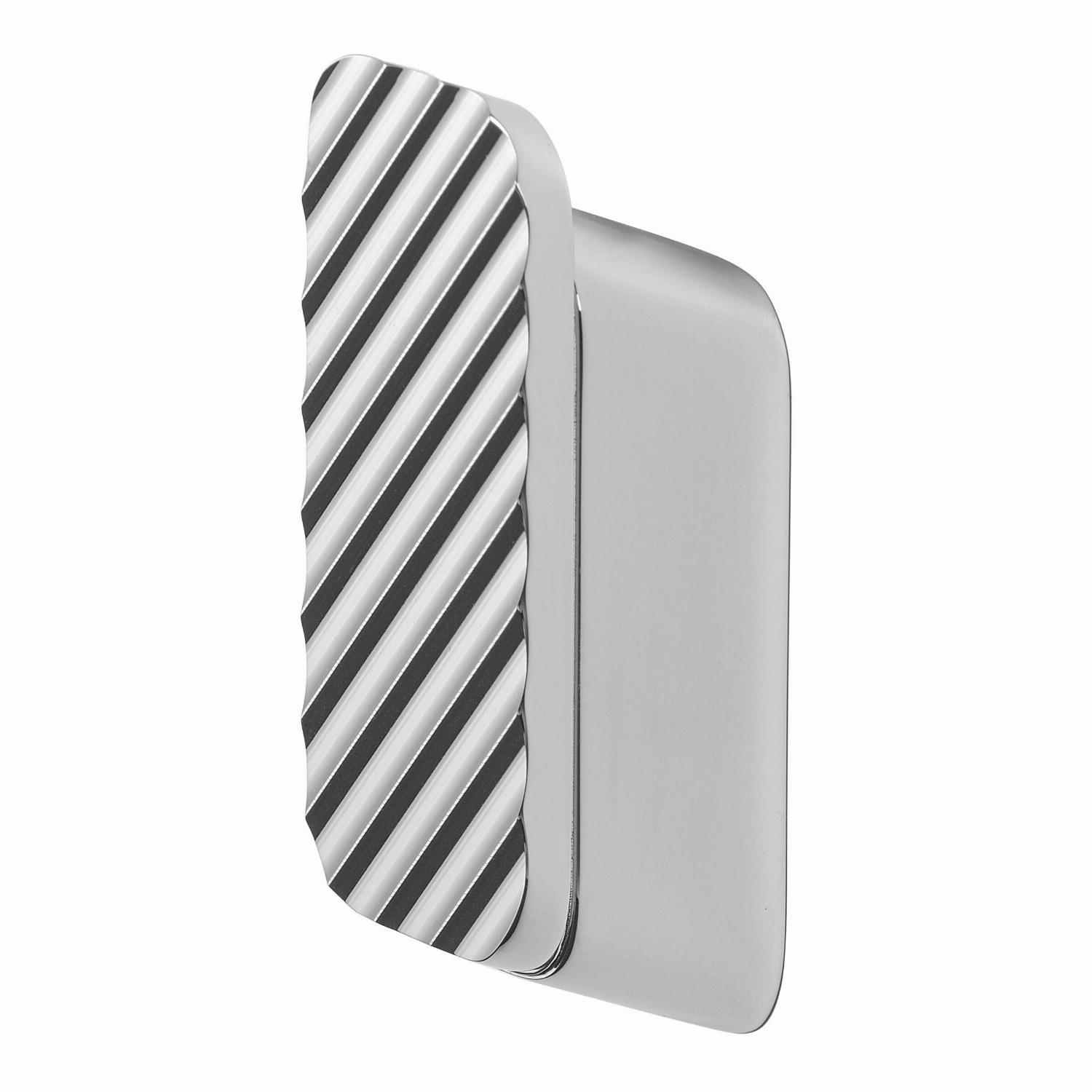 Geesa Shift handdoekhaak medium chr. met diagonaal strepenpatroon chr. 919967-02-94