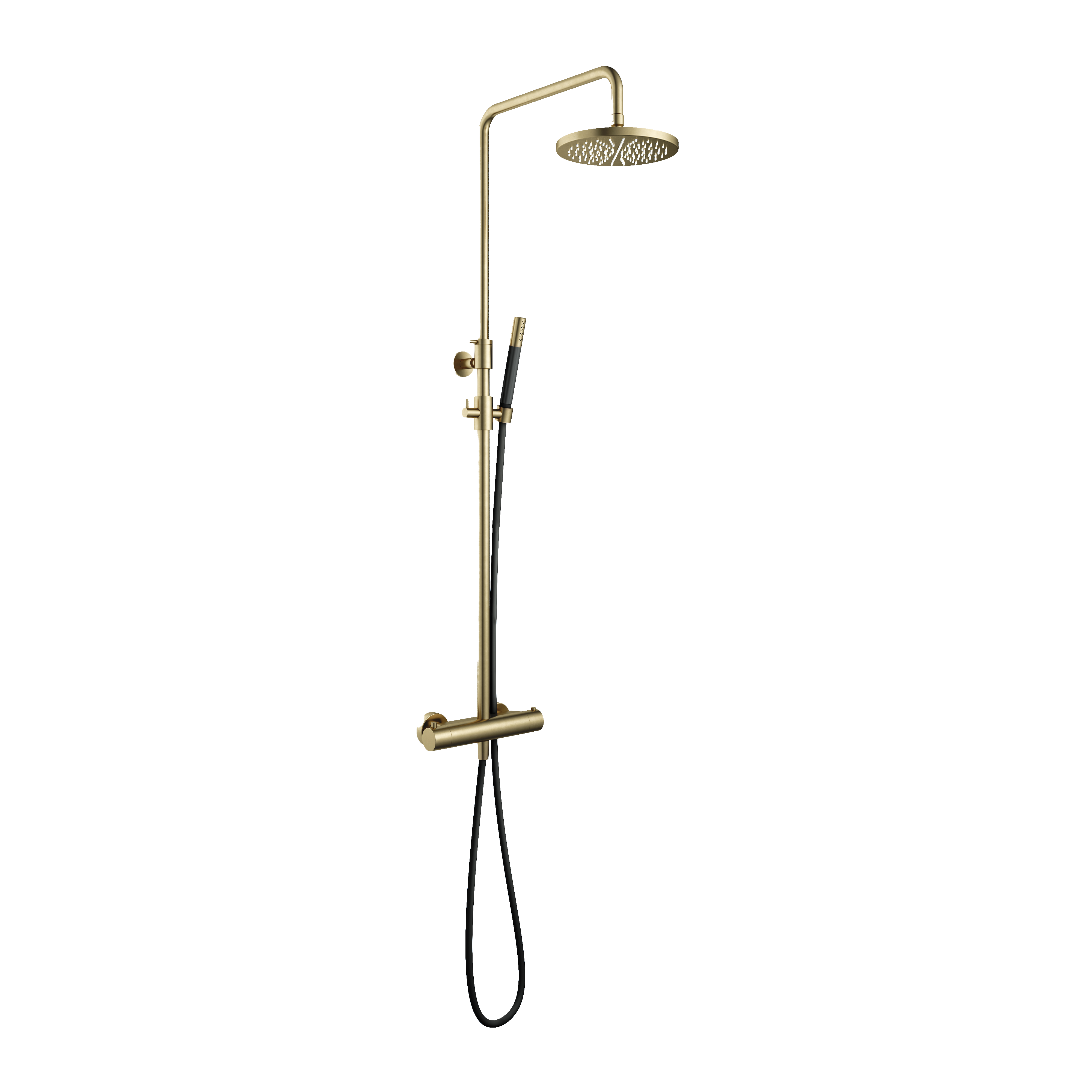Hotbath Cobber thermostatische stortdoucheset 25cm hoofdd. SDS9BB4 Geborsteld messing