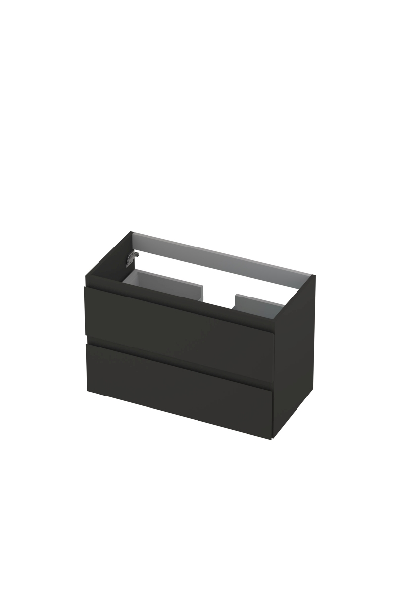 INK onderk. 2 laden greepl. gelakt 1241011 Mat antraciet H520xB800xD400