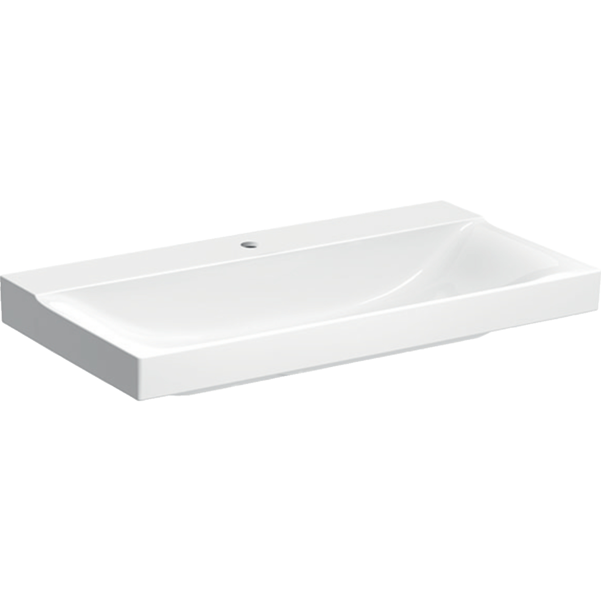 Geberit Xeno2 wastafel 90 cm met kraangat zonder overloop 500.531.01.1 wit