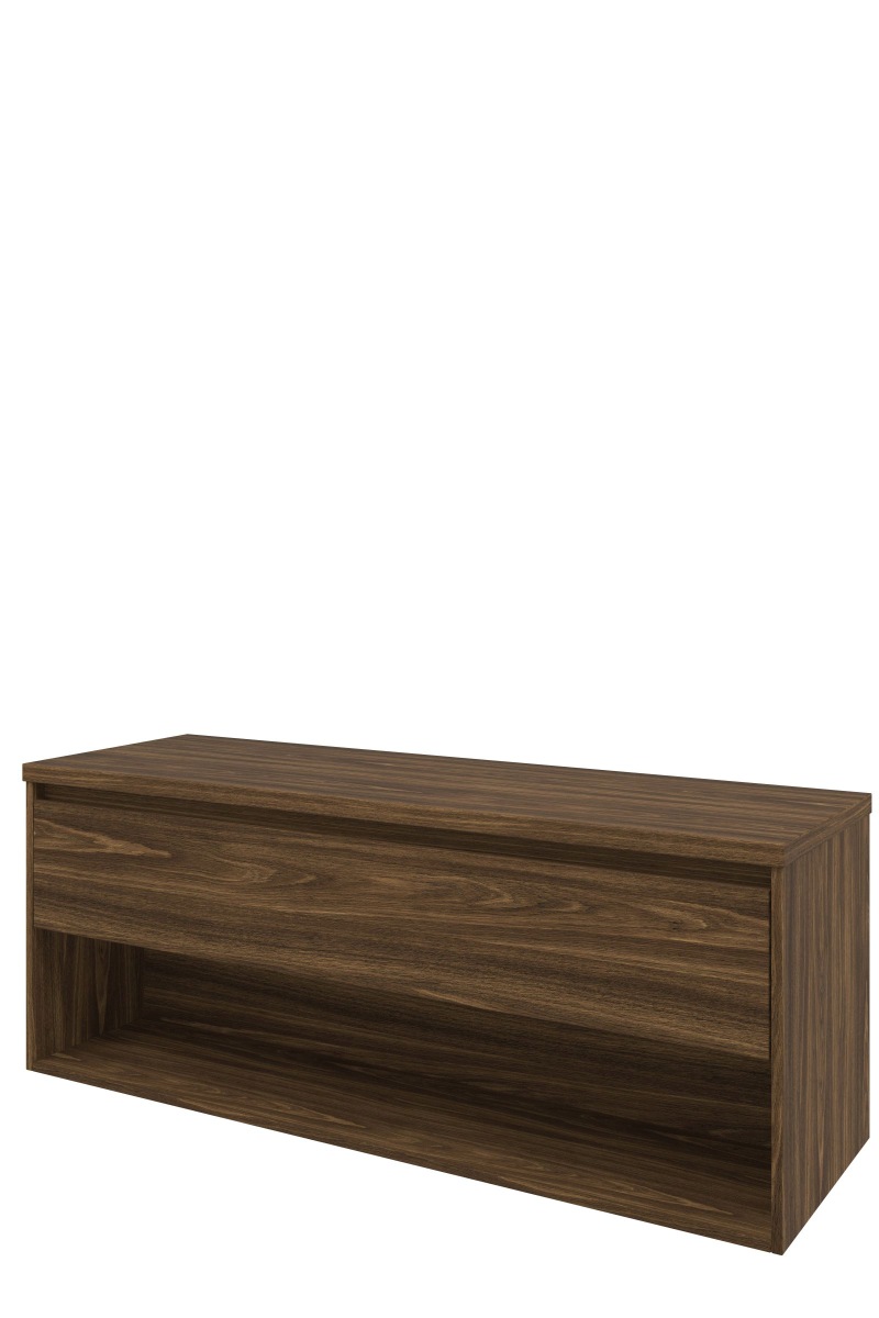 Proline Top afdekplaat + onderk. m. schap DCAA140 H552xB1400xD460 Cabana oak