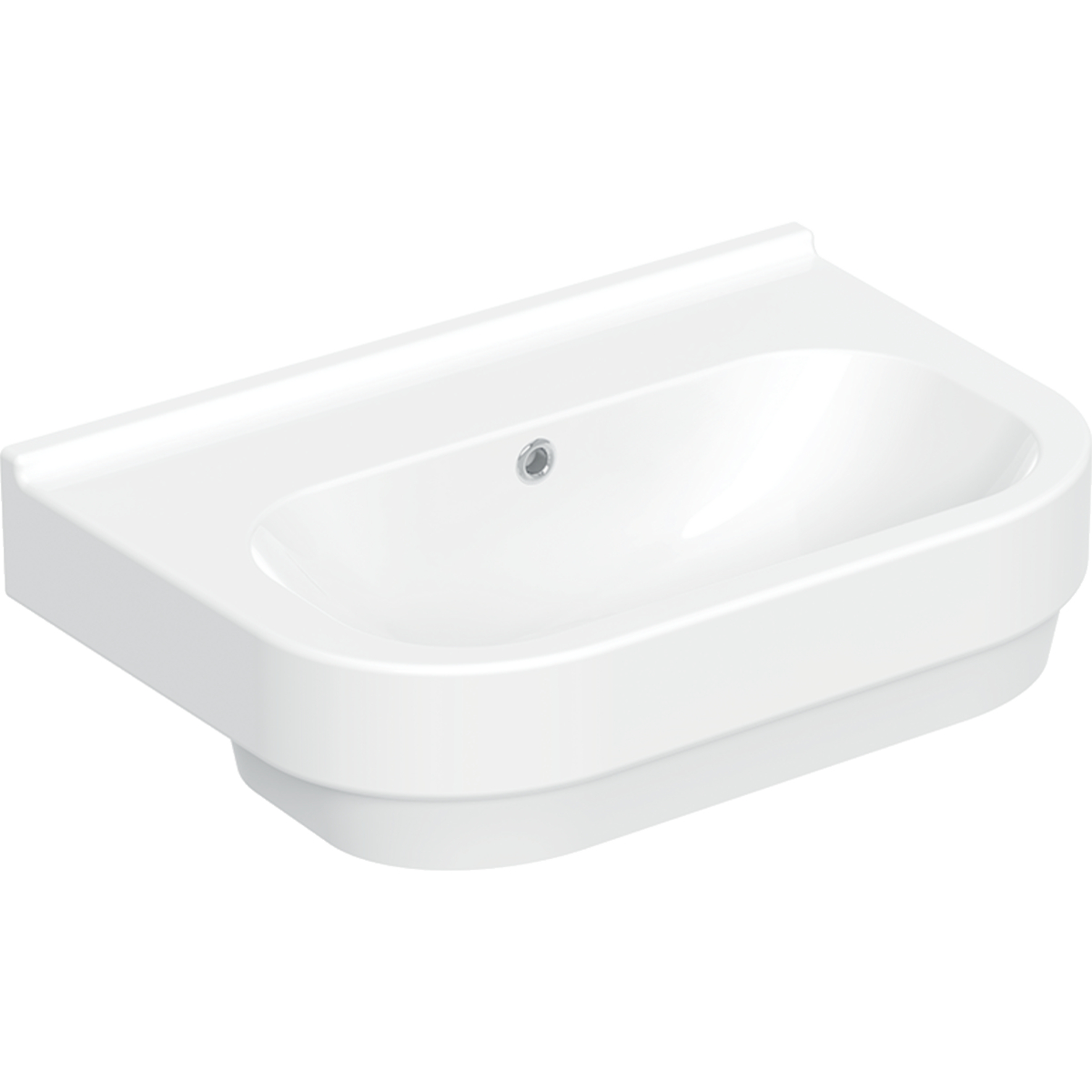 Geberit 300 Basic wastafel compact 60x40cm z.krgt. m.overl. S8301905000G wit