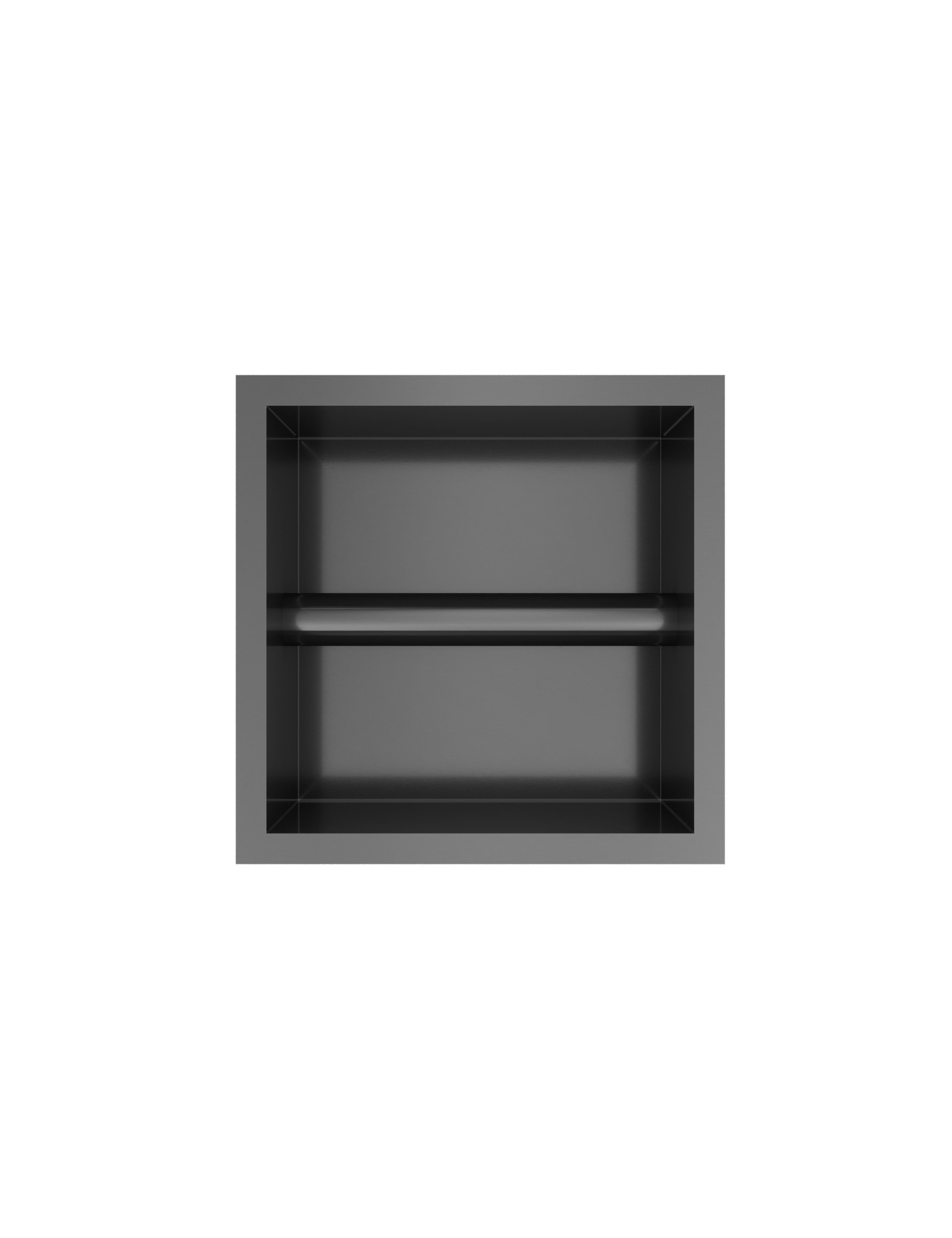 Hotbath More inbouw toiletrol houder 16x16x12.6cm PH016MBP Geborsteld zwart PVD