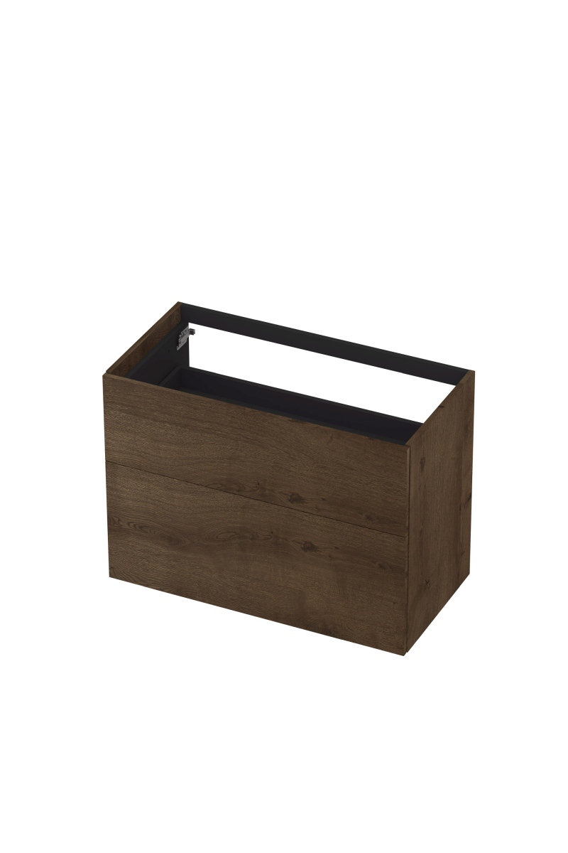 INK P2O onderkast 2 laden push to 1259078 Fineer Chocolate H650xB900xD450