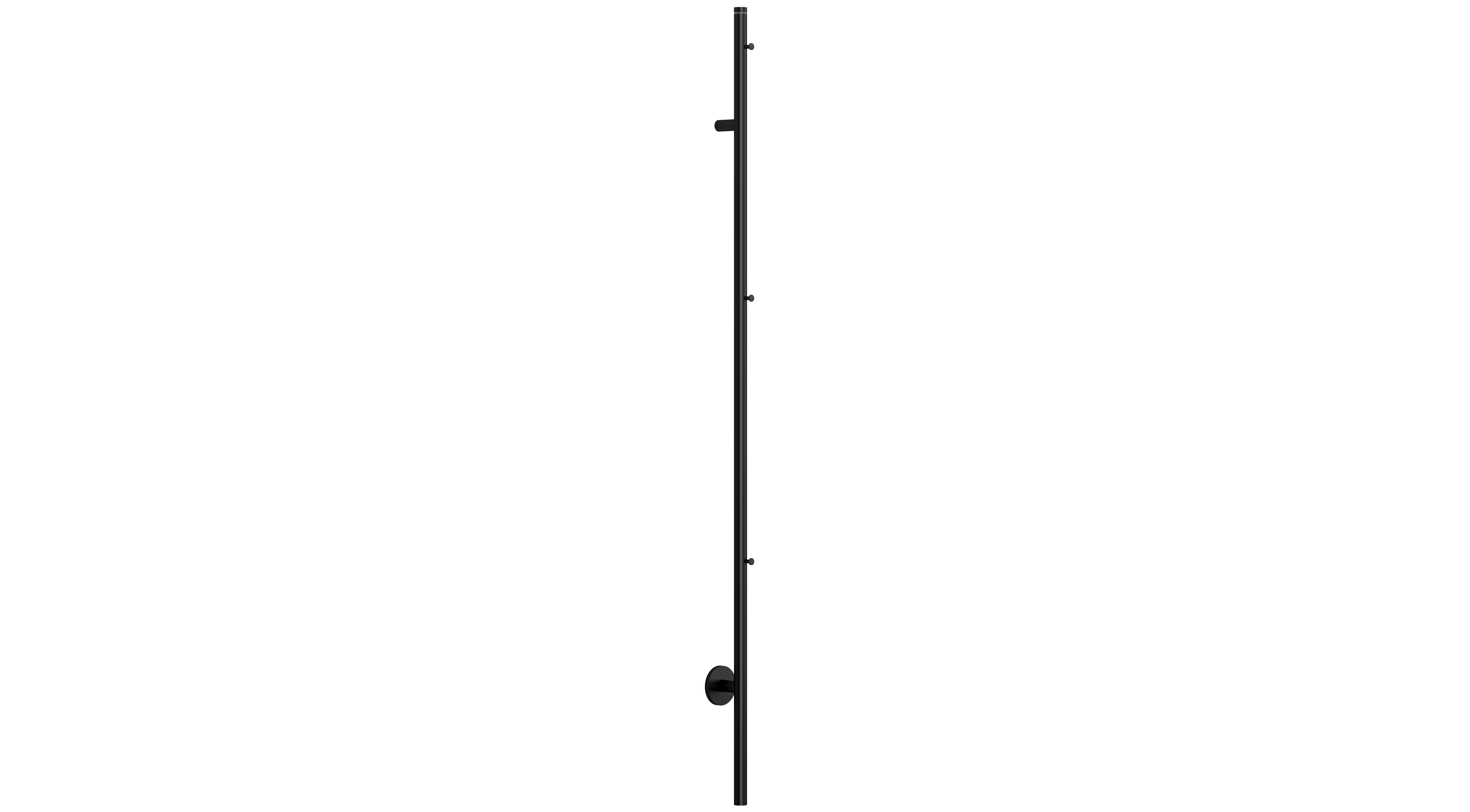 Luca Heat LH12 elektrische handdoekwarmer incl. timer bediening en led ring 170cm LH12MB Mat zwart