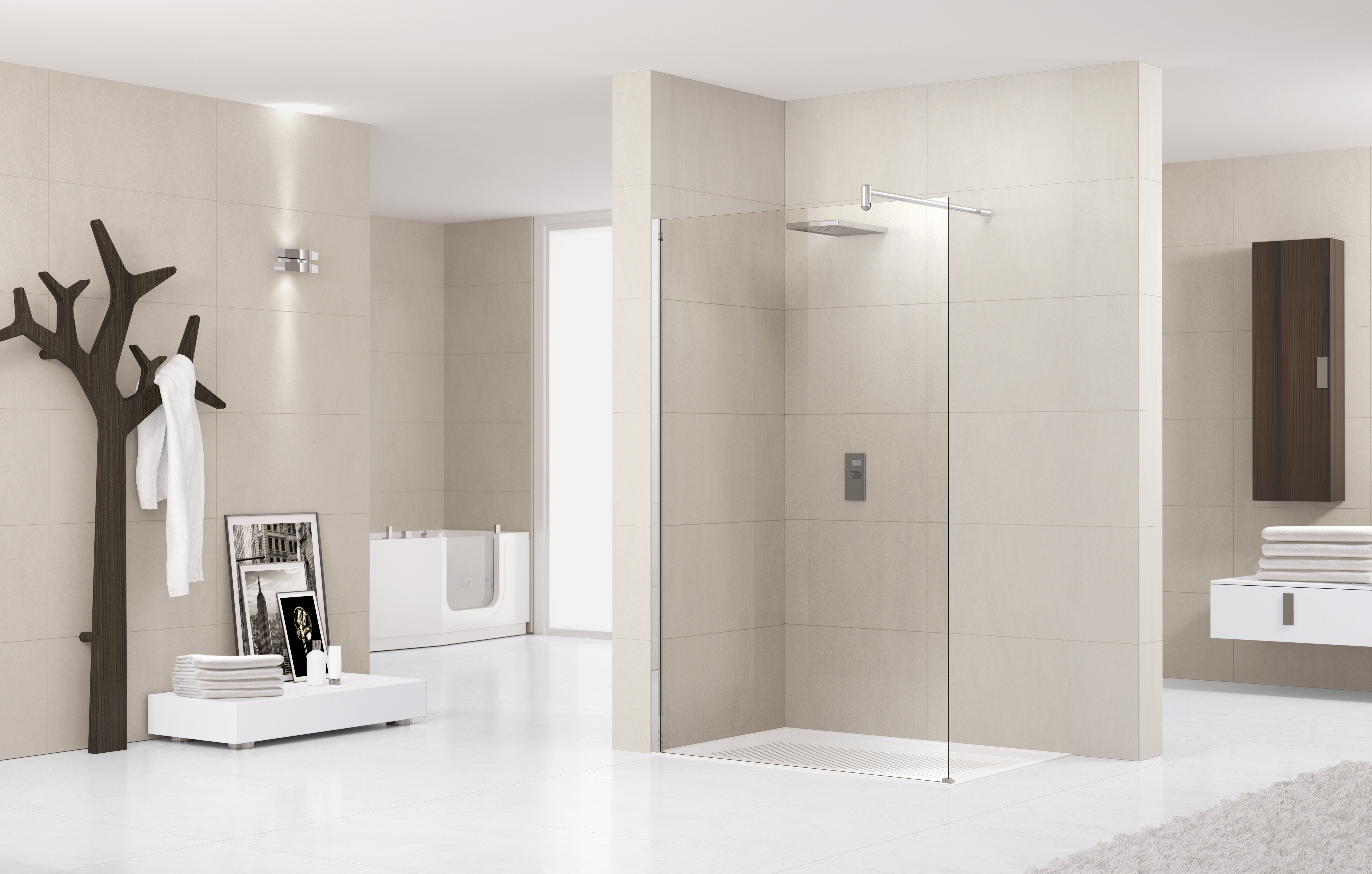 Novellini Lunes H 70 verst. 67-68.5 decorglas wit