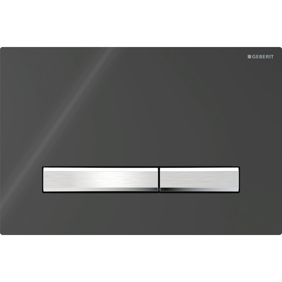 Geberit Sigma50 bedieningsplaat 2- toets square zwart 115.788.DW.2