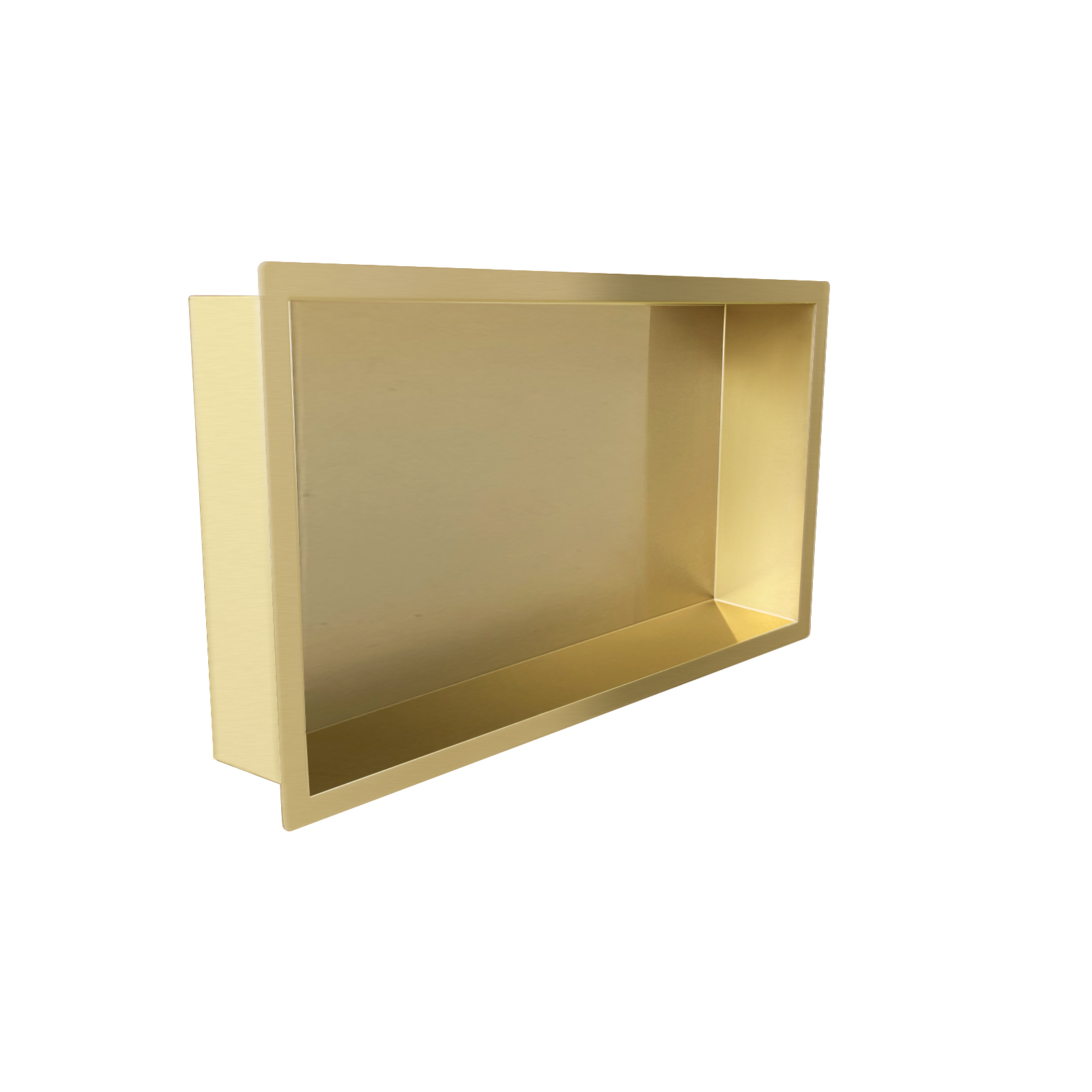 Inbouwnis 30x60x10cm geborsteld messing 33.2194