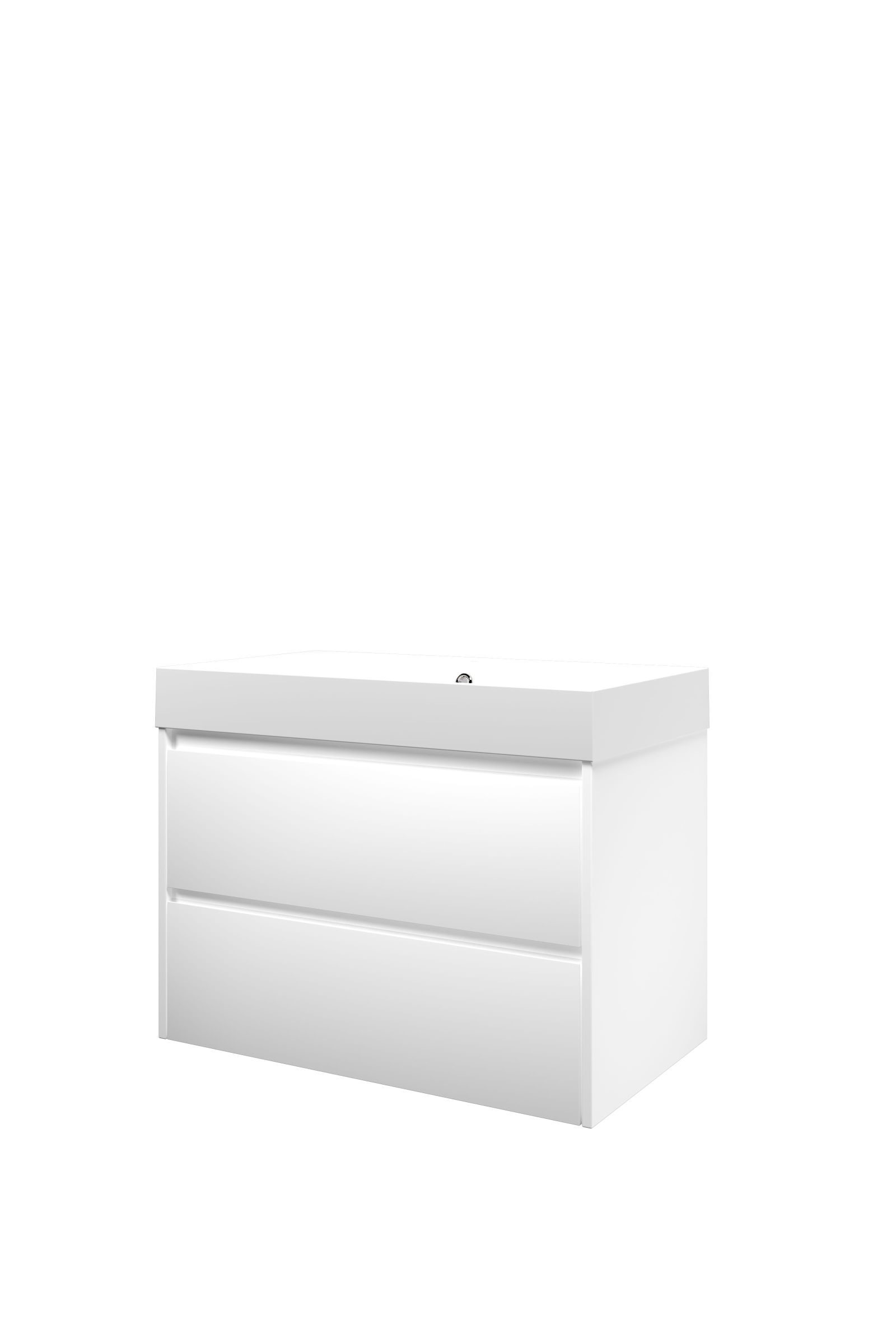 Proline set polystone Loft wast. met 1 krgt. en onderk. sym. PMWB801MW Mat wit/ Mat wit H620xB800xD460