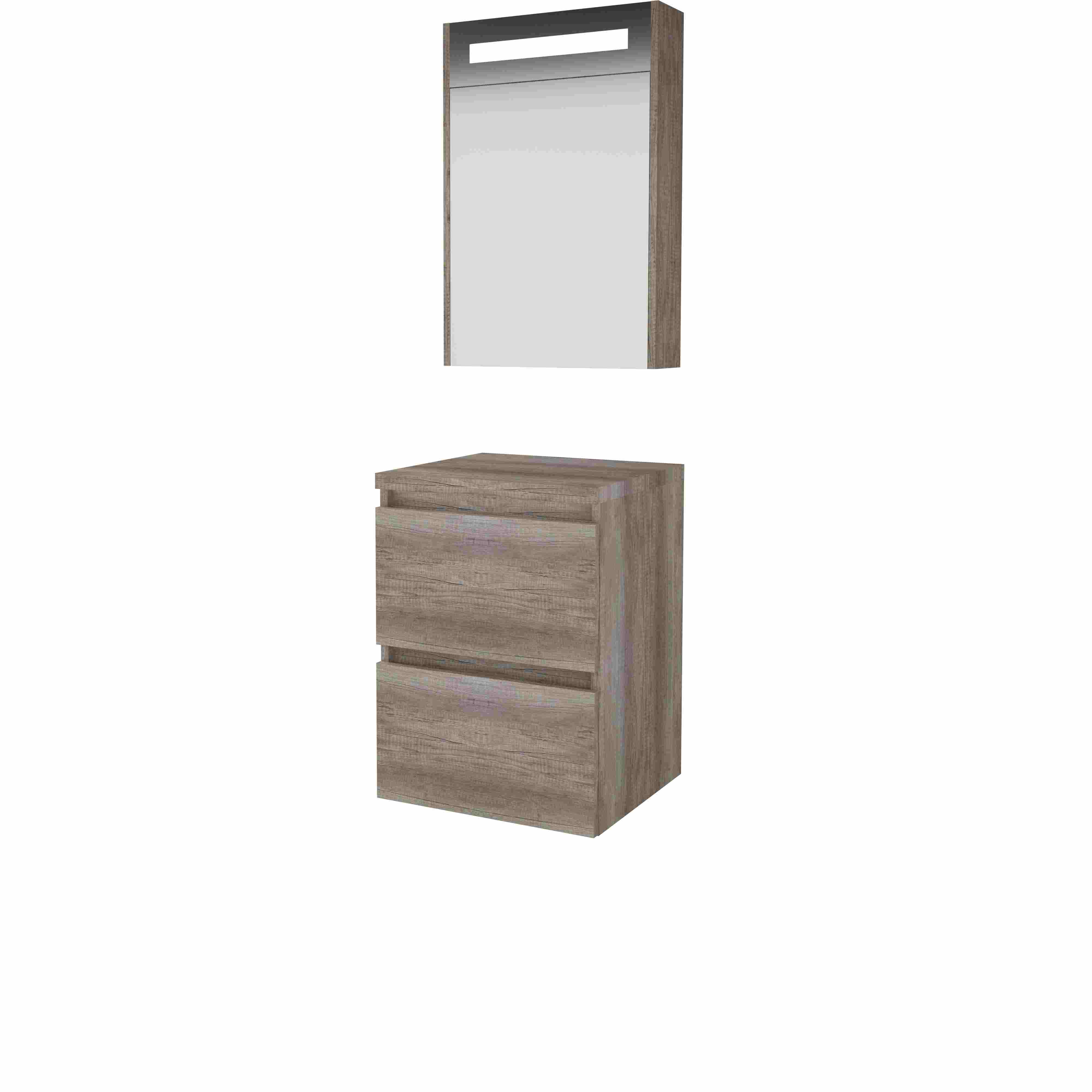 Basic Prem. 46 onderk. GL incl. 2 la + afdekplaat incl. sp.kast m. geint. Led B500xD460 Scotch Oak / 1813530
