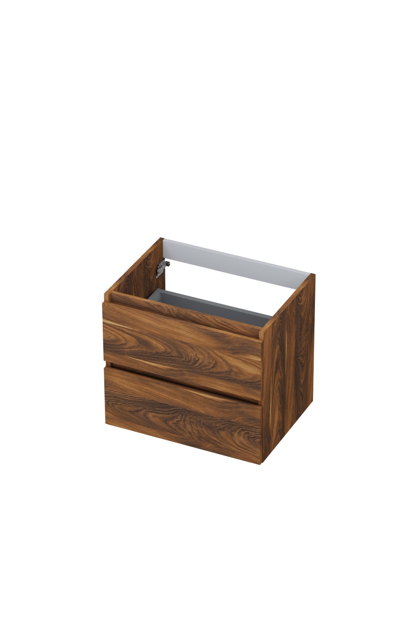 INK onderk. 2 laden greepl. met houten keerlijst 1257107 Noten H520xB600xD450