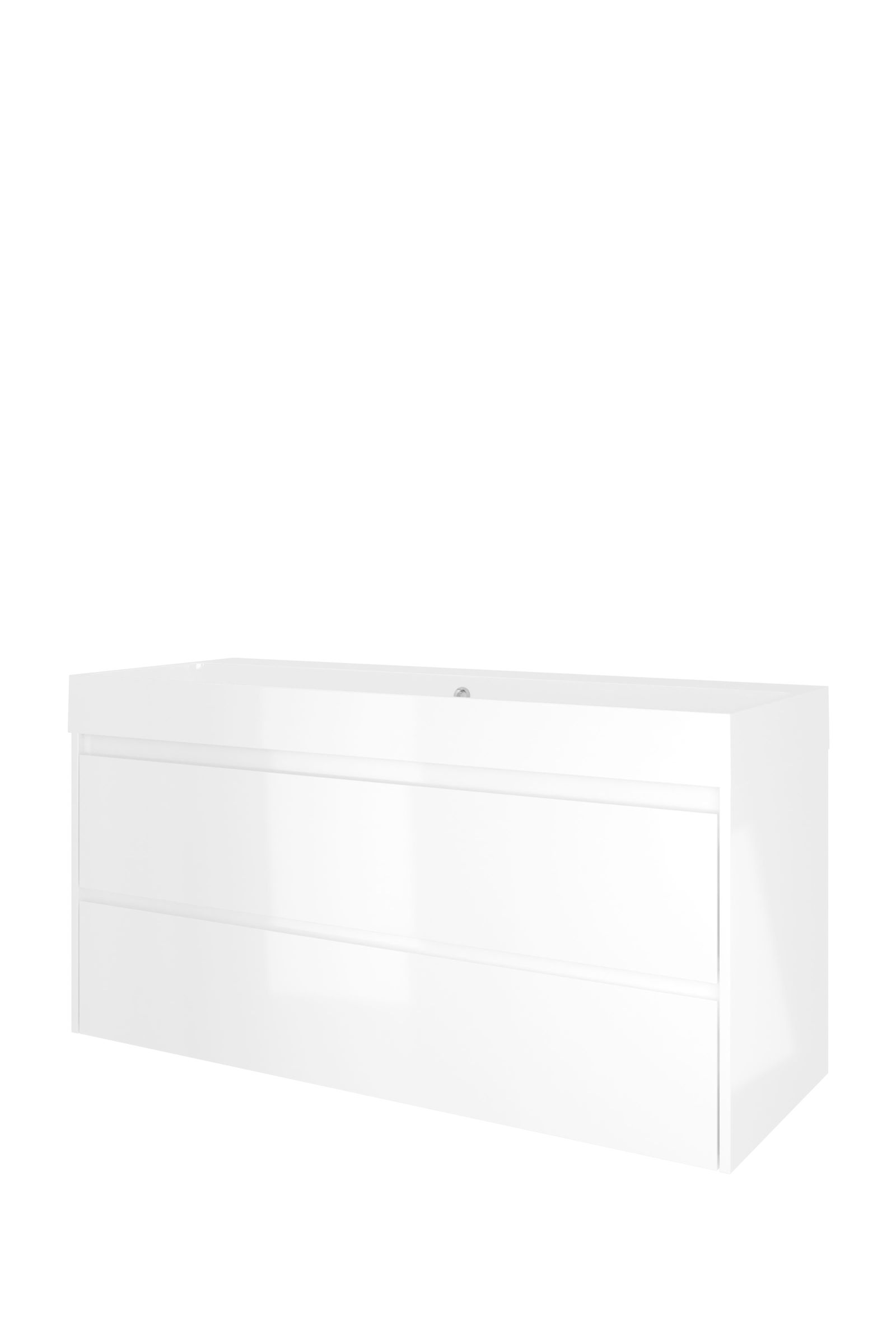 Proline set polystone Loft wast. z. krgt. en onderk. sym. 1816944 Glans wit/Glans wit H620xB1200xD460