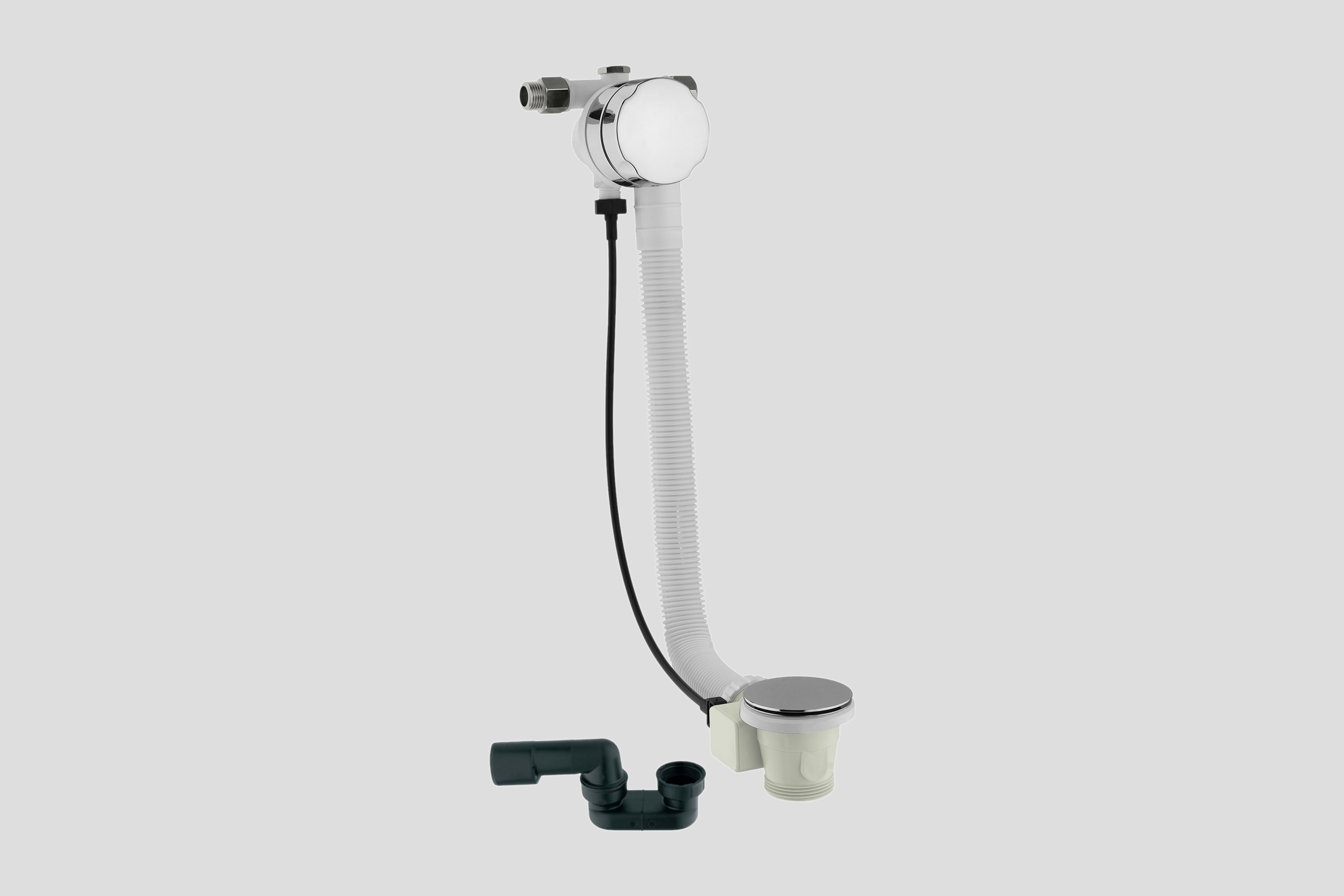 Lagoo Garda badoverloop en vulcombinatie met clickplug en sifon G6121CH Chrome