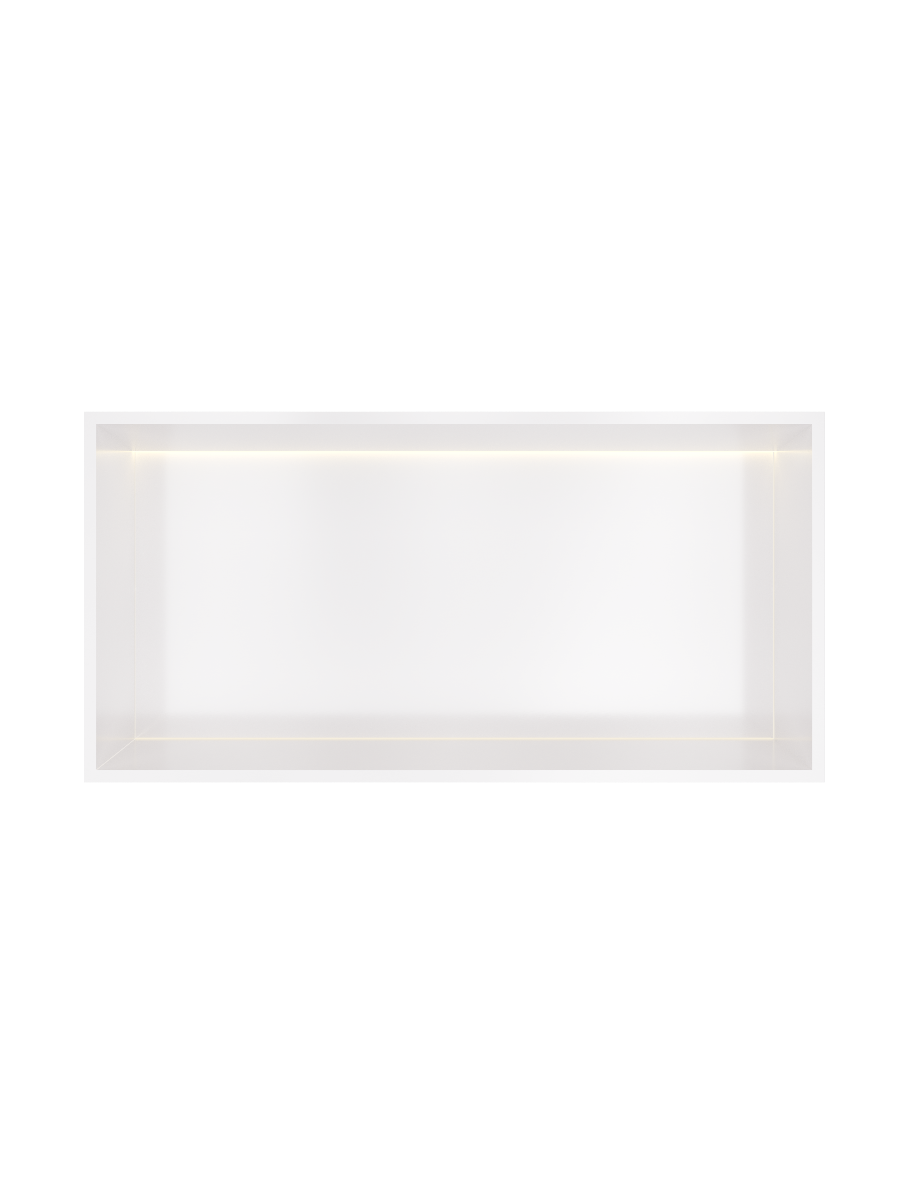 Hotbath More inbouwbox of inbouwnis 30x60x10cm with LED IP44 BOX060LWH Mat wit