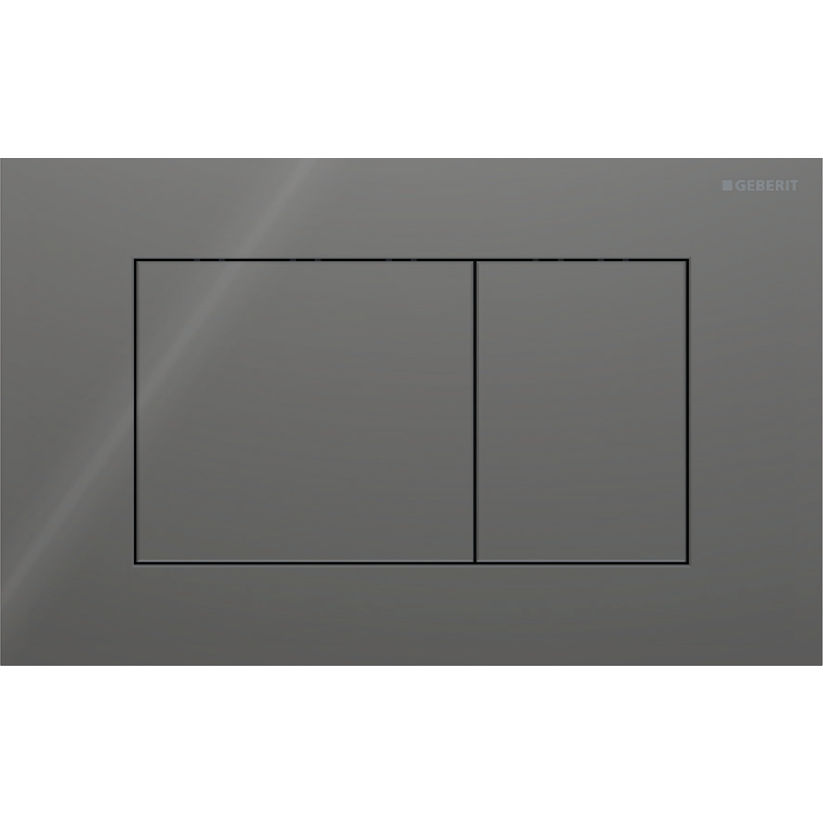 Geberit Sigma40 bedieningsplaat 2-toets spoeling square glas Lava 115.629.JK.1