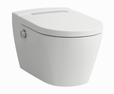Laufen Cleanet Auria Plus Douche-wc flush 2.0 rim. auto-open + verw. zitting + Wi-Fi UV fohn + verl. H8208414000001 lcc wit - Inox geborsteld