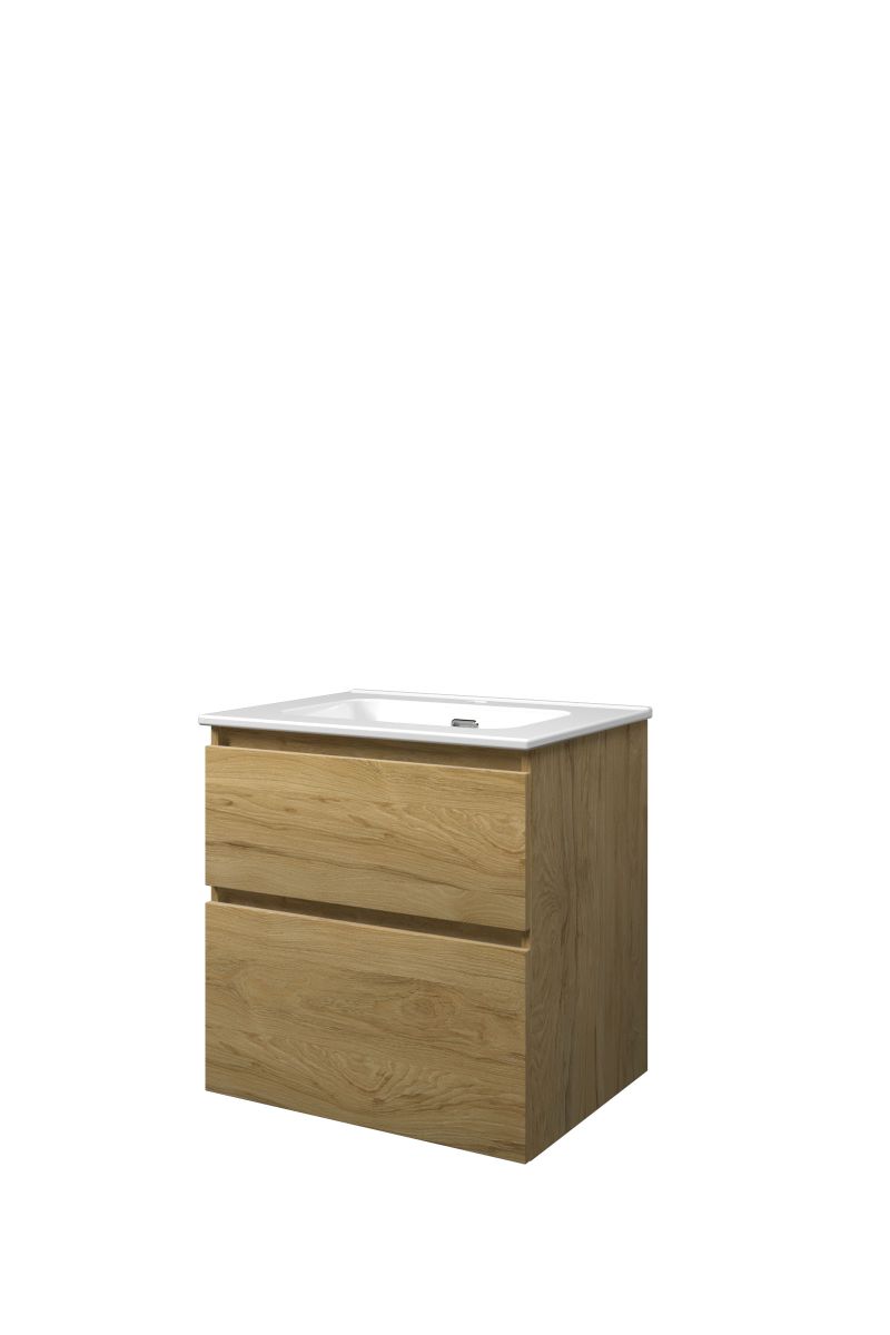 Proline set porselein Elegant wast. met 1 krgt. en onderk. a-sym. TGWC601IO Ideal oak/Glans wit H620xB600xD460