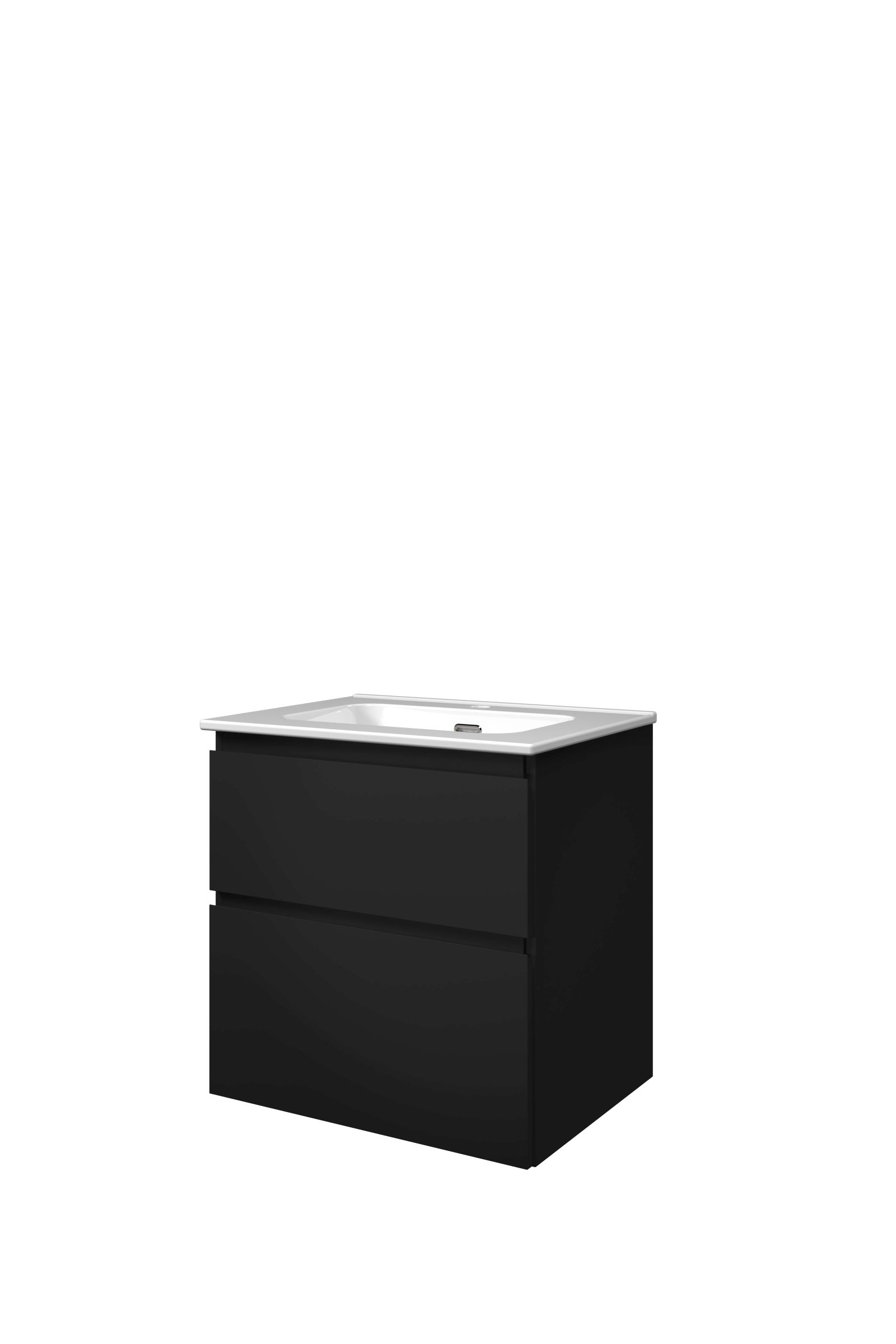 Proline set porselein Elegant wast. met 1 krgt. en onderk. a-sym. TGWC601MZ Mat zwart/Glans wit H620xB600xD460