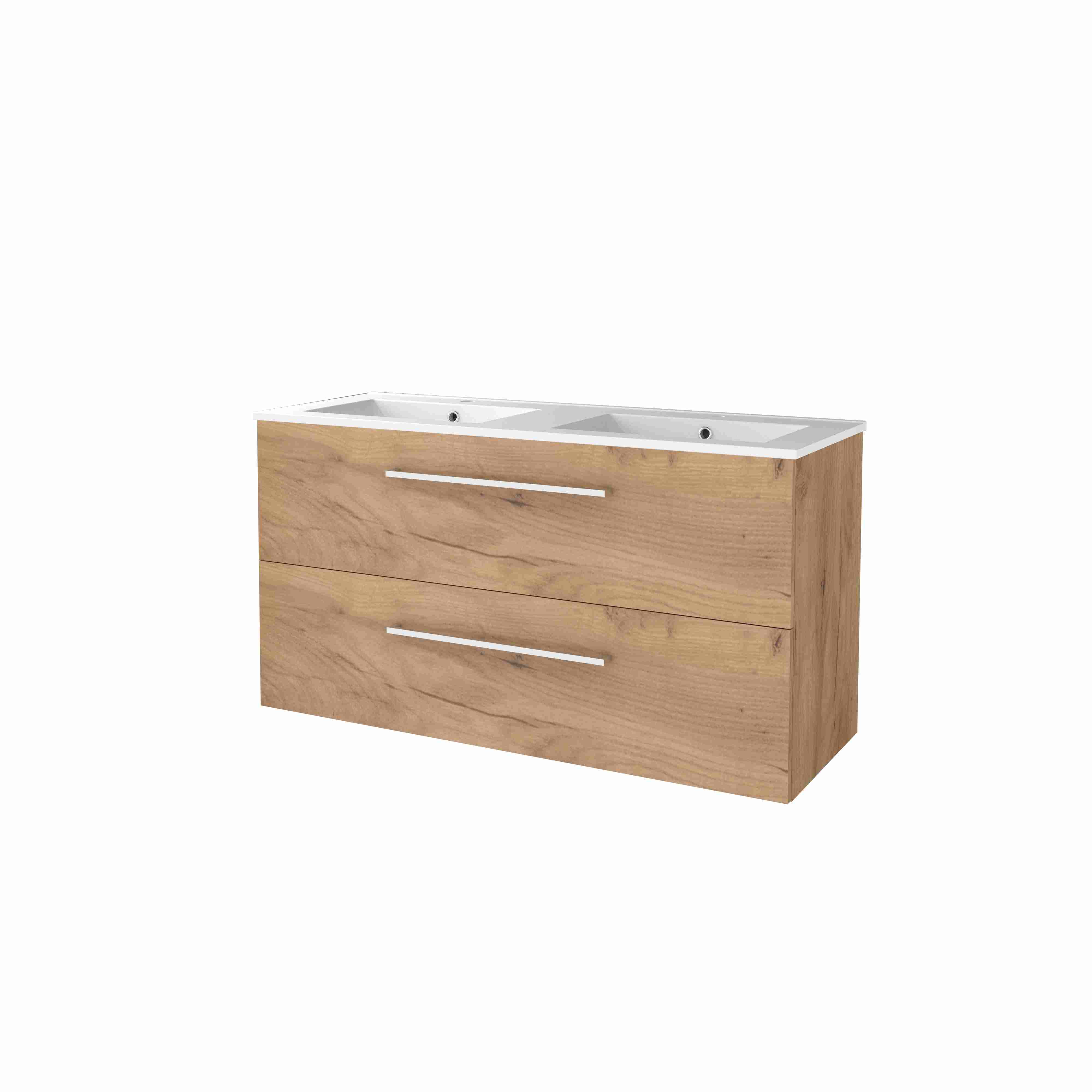 Basic Start 46 set 120x46cm met gr. 2 la keram. wast. 2 krgt S46GR1202PWO Whisky Oak