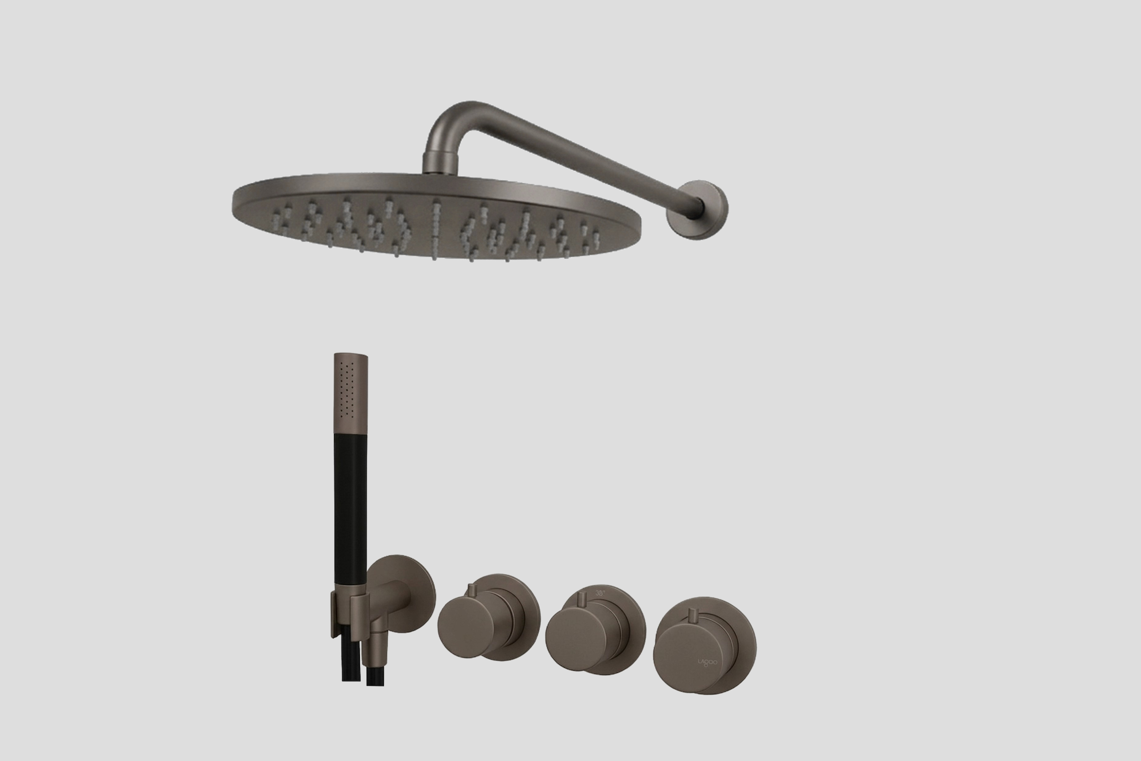 Lagoo Garda Lagoo Voordeel Set: thermostatische douche set Tripple 7 met 2-weg omstel LVS3TC Tuscany