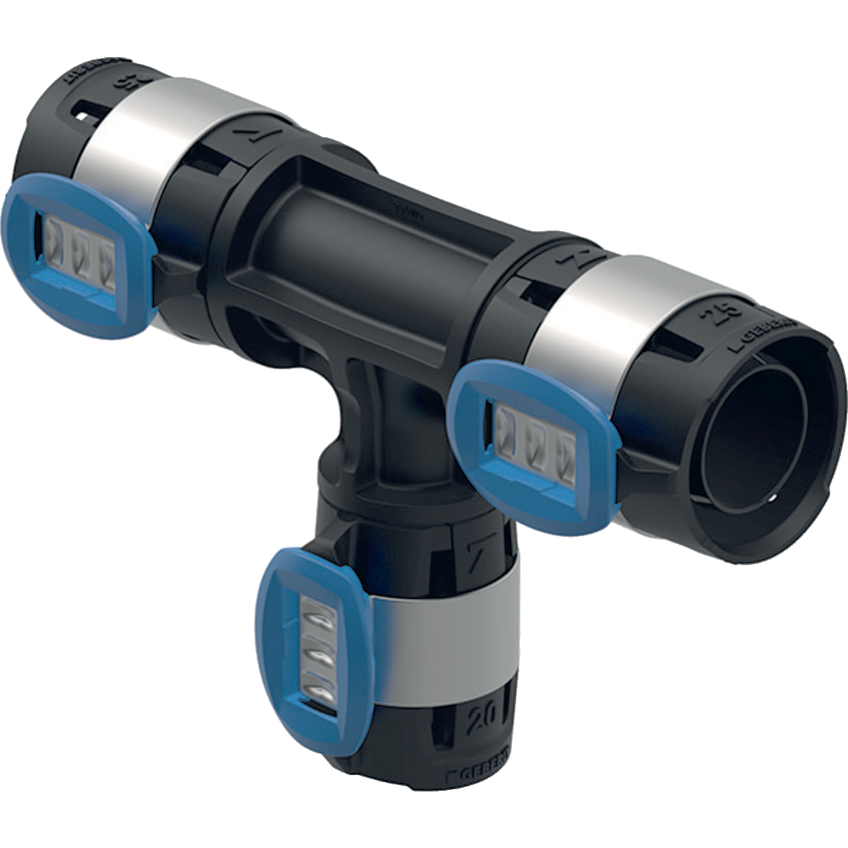 Geberit FlowFit verloop T-stuk PPSU 25-20-20 620.102.00.1