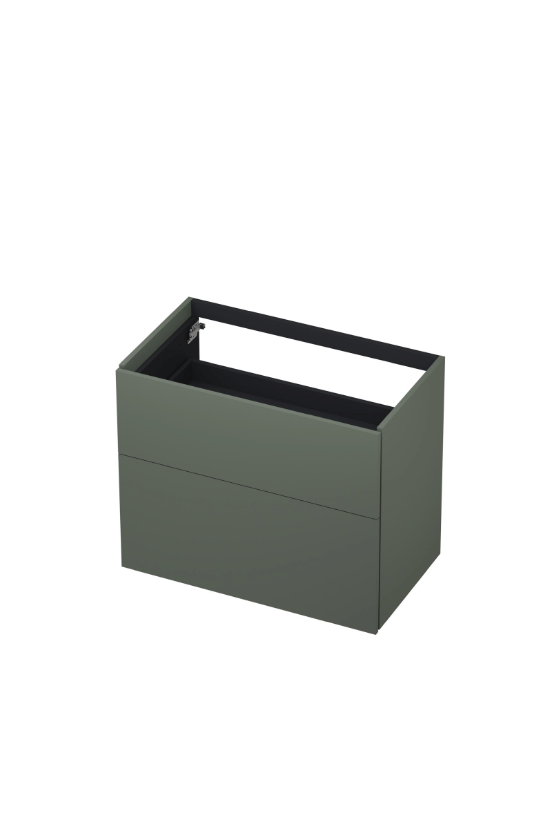 INK P2O onderkast 2 laden push to 1259023 mat beton groen H650xB800xD450